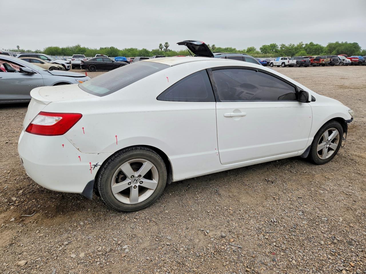 2007 Honda Civic Ex White vin: 2HGFG12837H577305