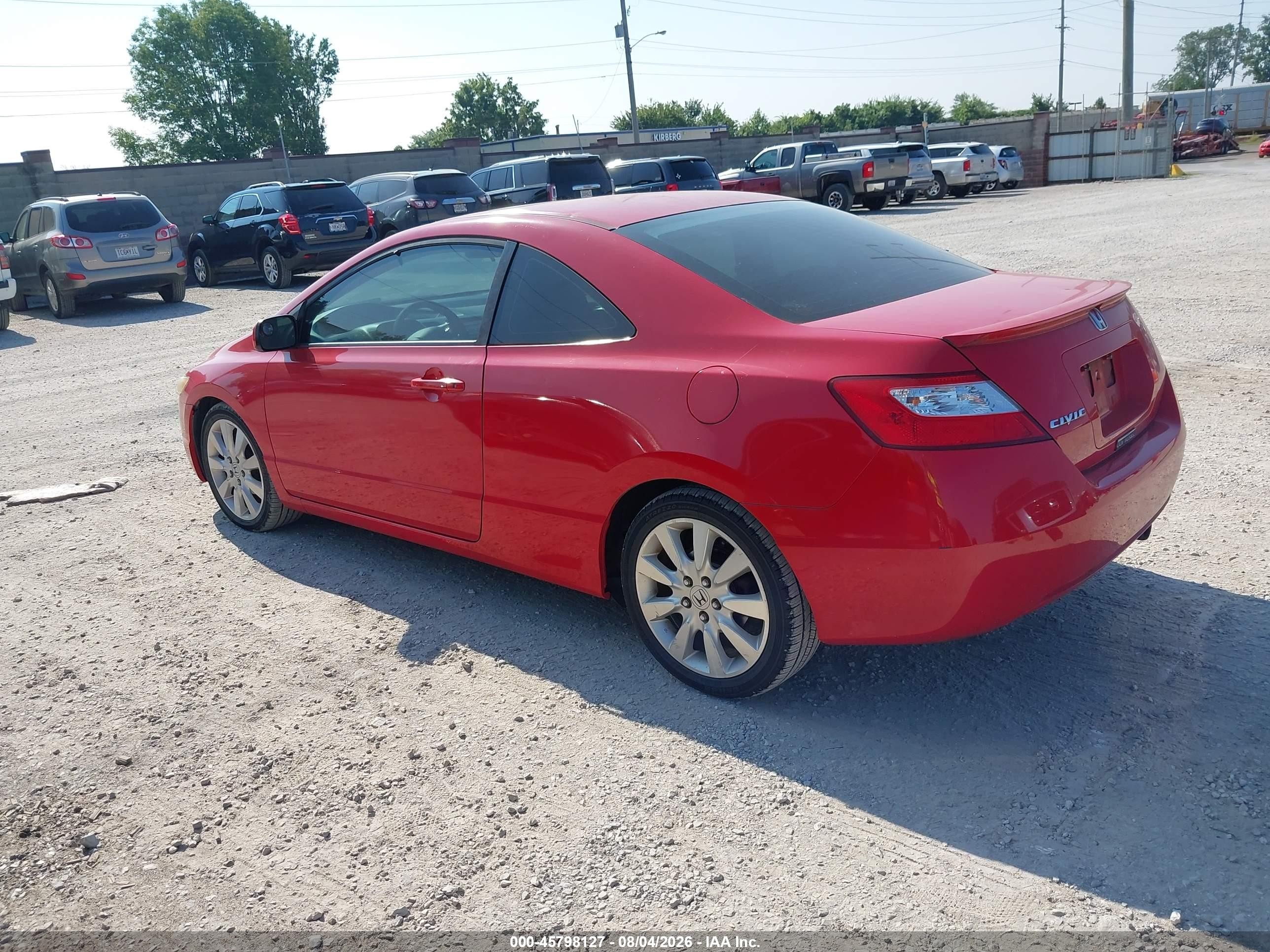 2008 Honda Civic Ex Red vin: 2HGFG12838H501617