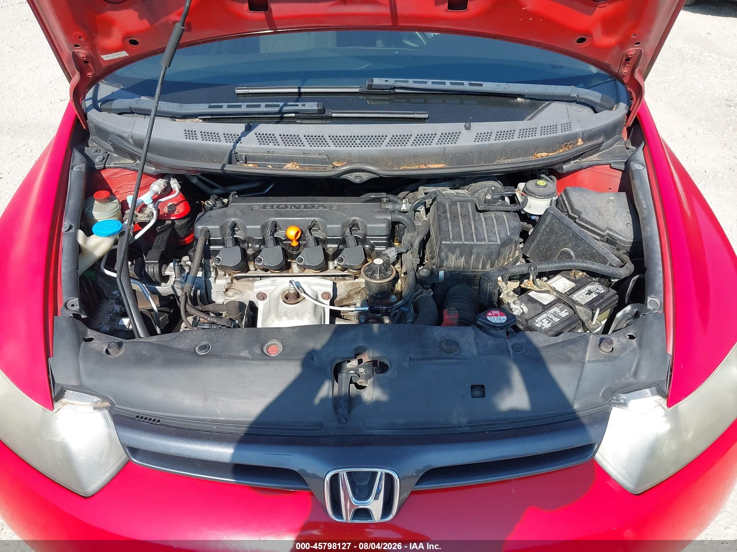 2008 Honda Civic Ex Red vin: 2HGFG12838H501617