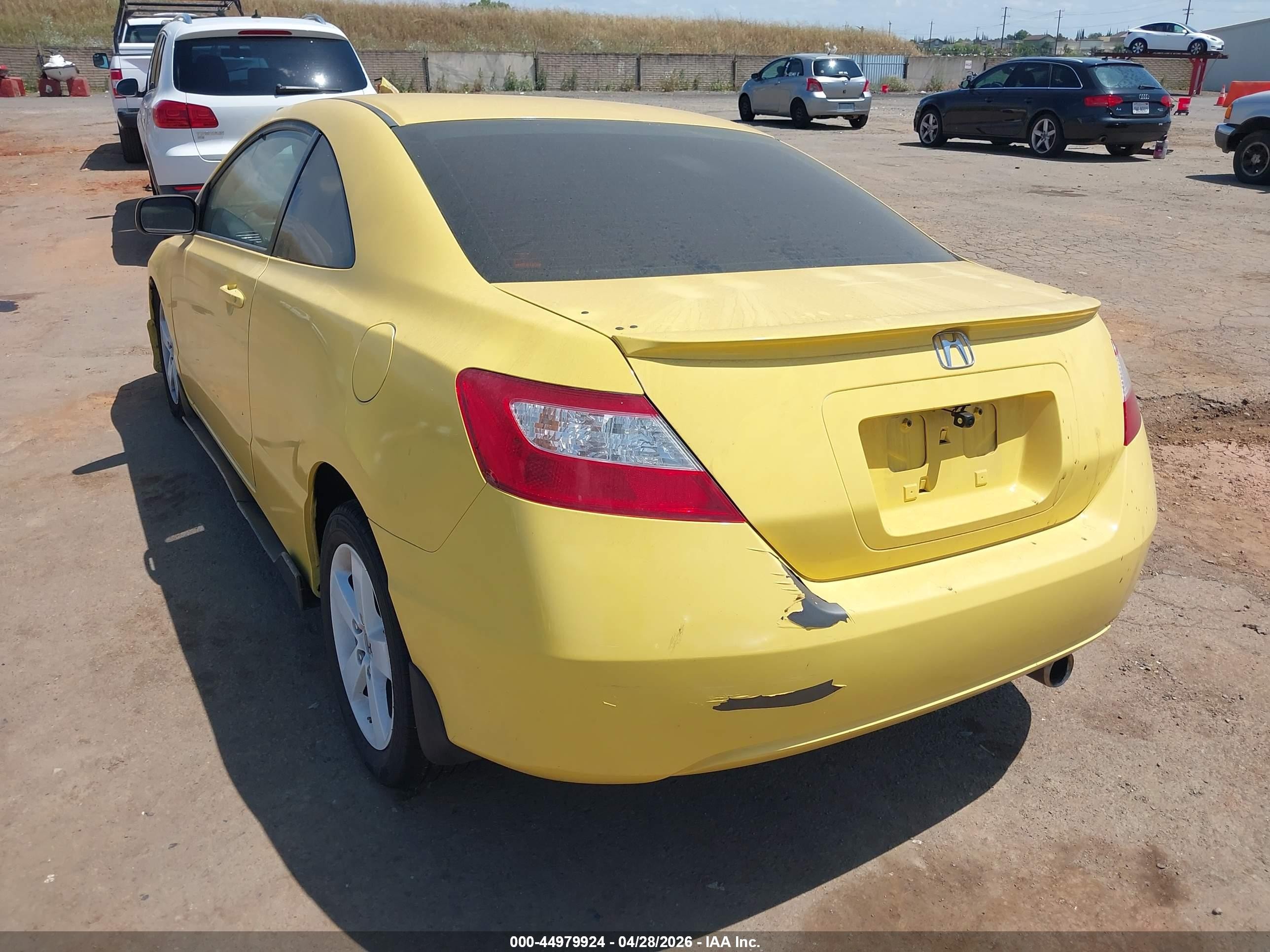 2008 Honda Civic Ex Yellow vin: 2HGFG12838H550445