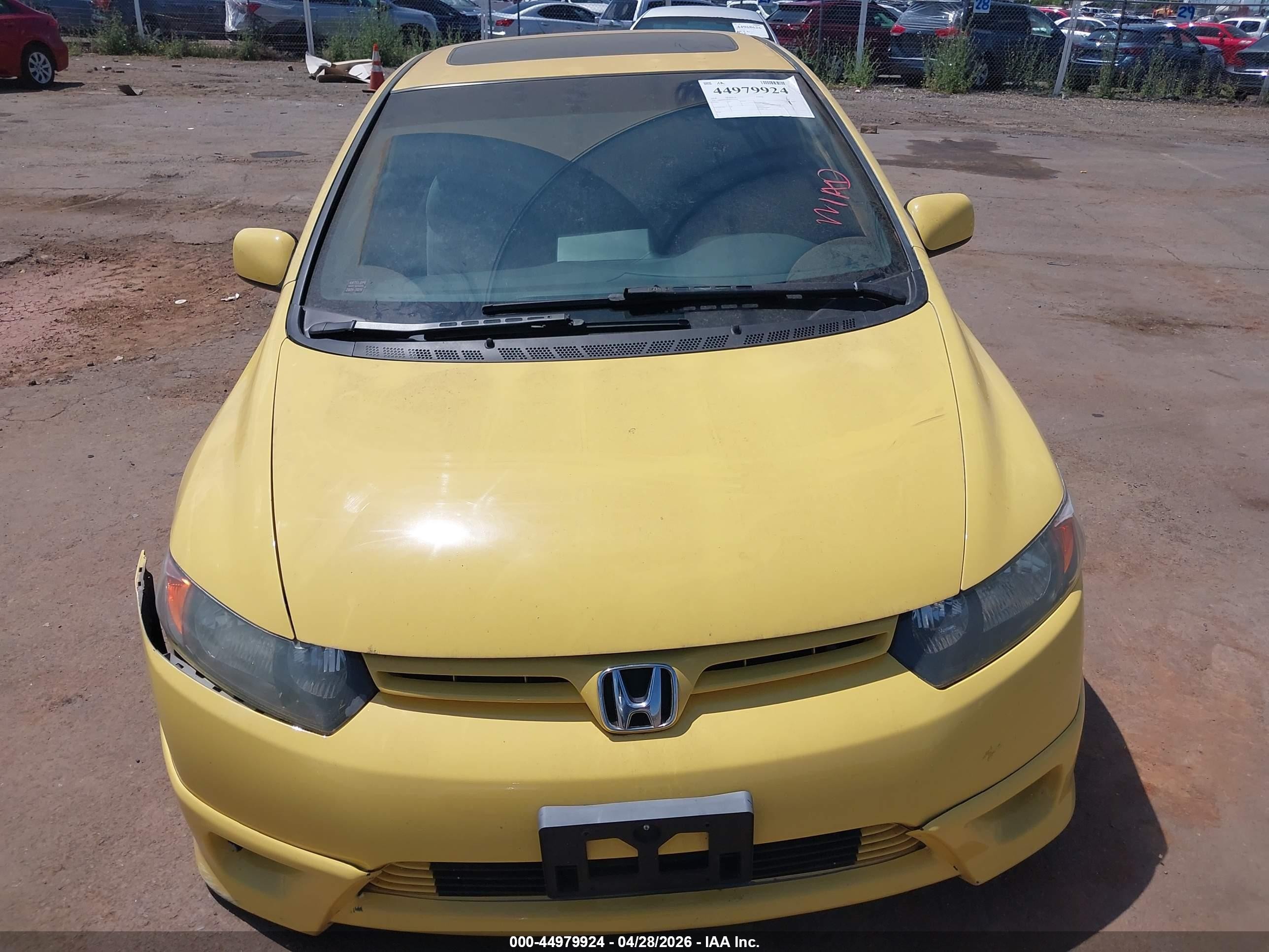 2008 Honda Civic Ex Yellow vin: 2HGFG12838H550445