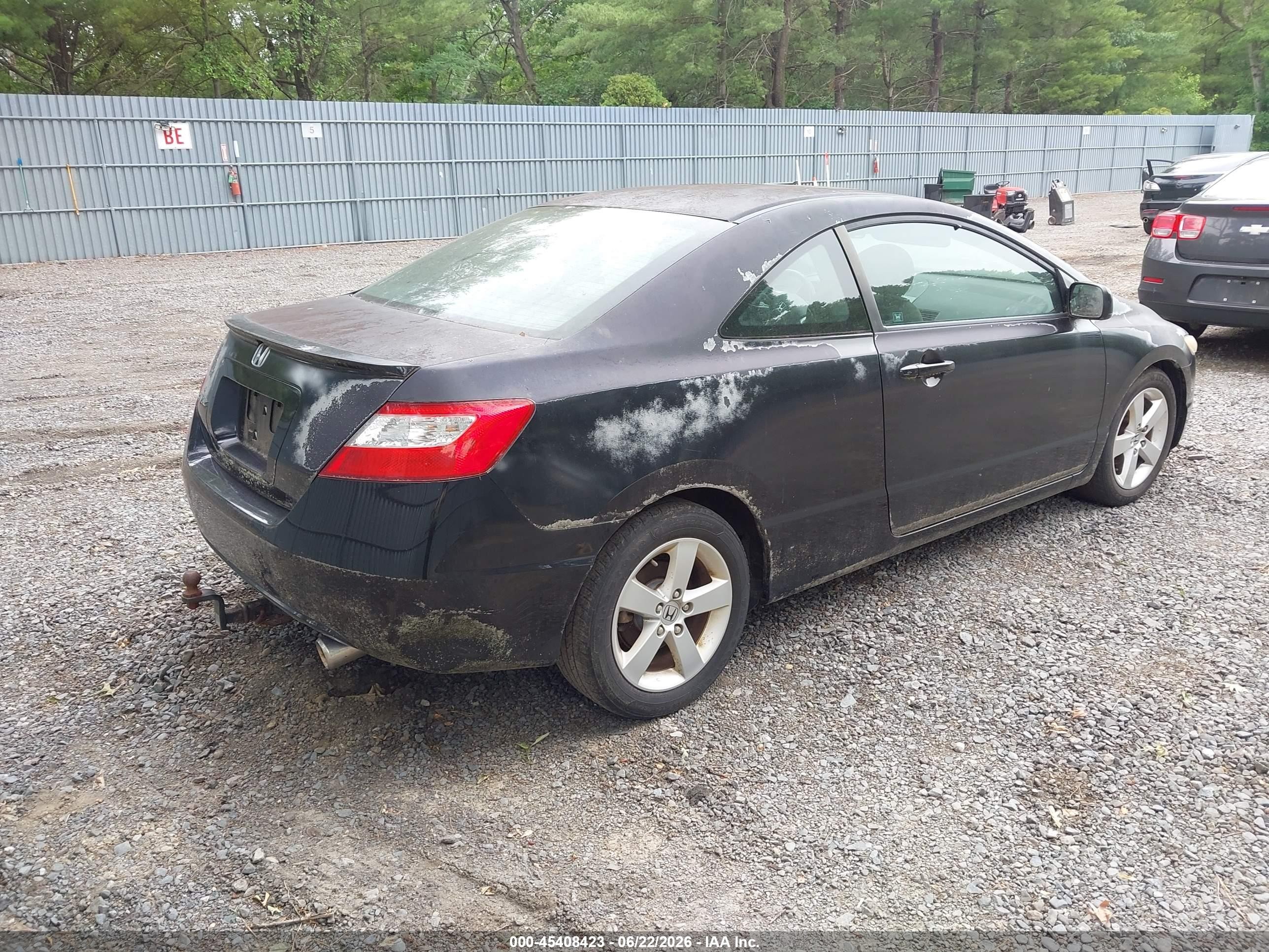 2008 Honda Civic Ex Black vin: 2HGFG12838H577533