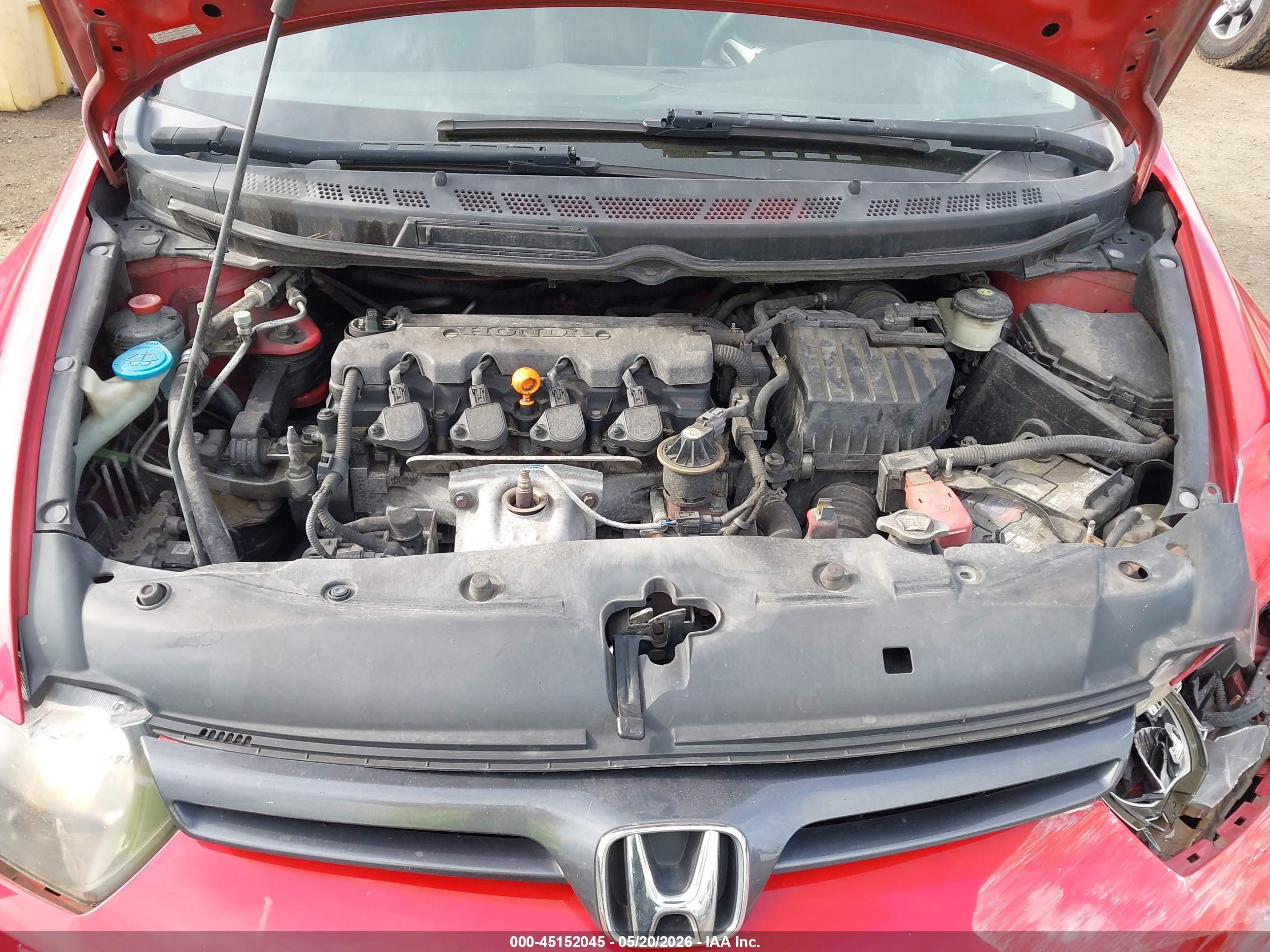2008 Honda Civic Ex Red vin: 2HGFG12838H580352