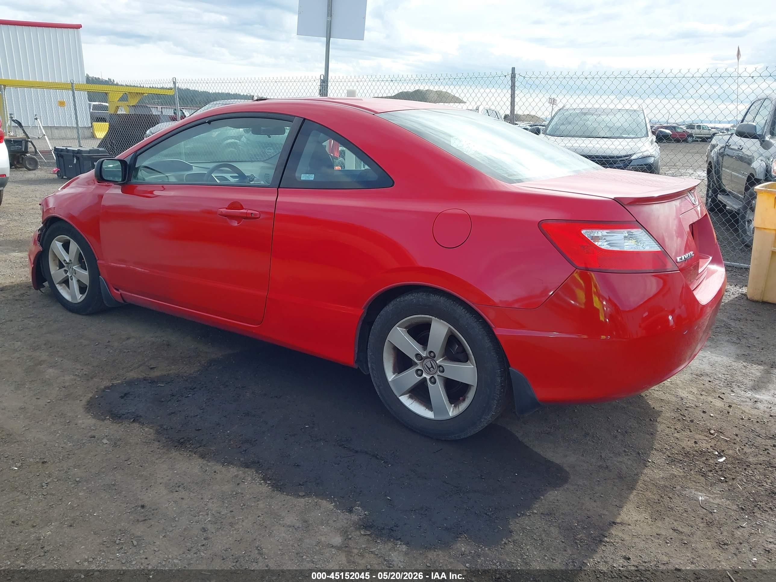 2008 Honda Civic Ex Red vin: 2HGFG12838H580352