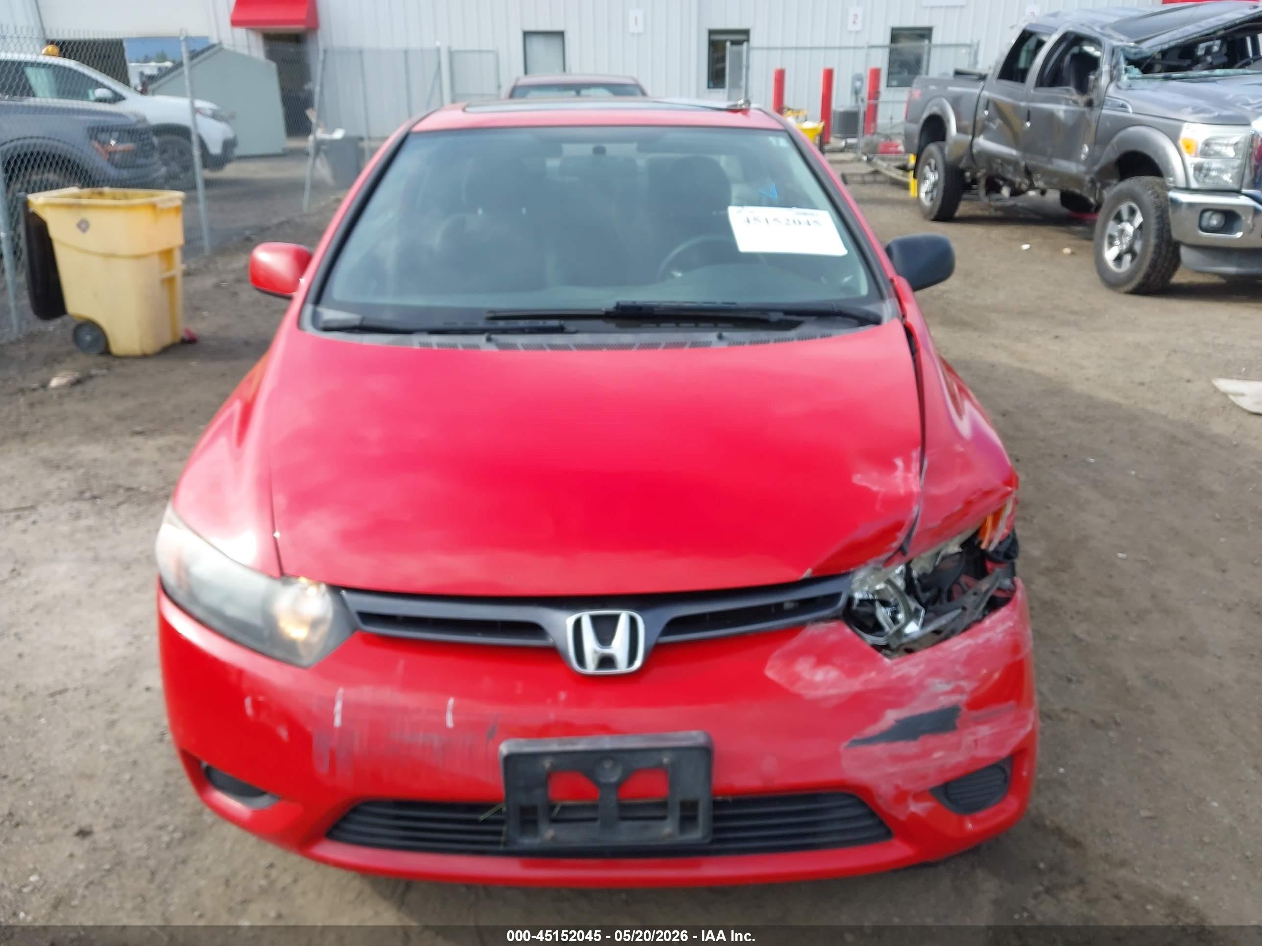 2008 Honda Civic Ex Red vin: 2HGFG12838H580352