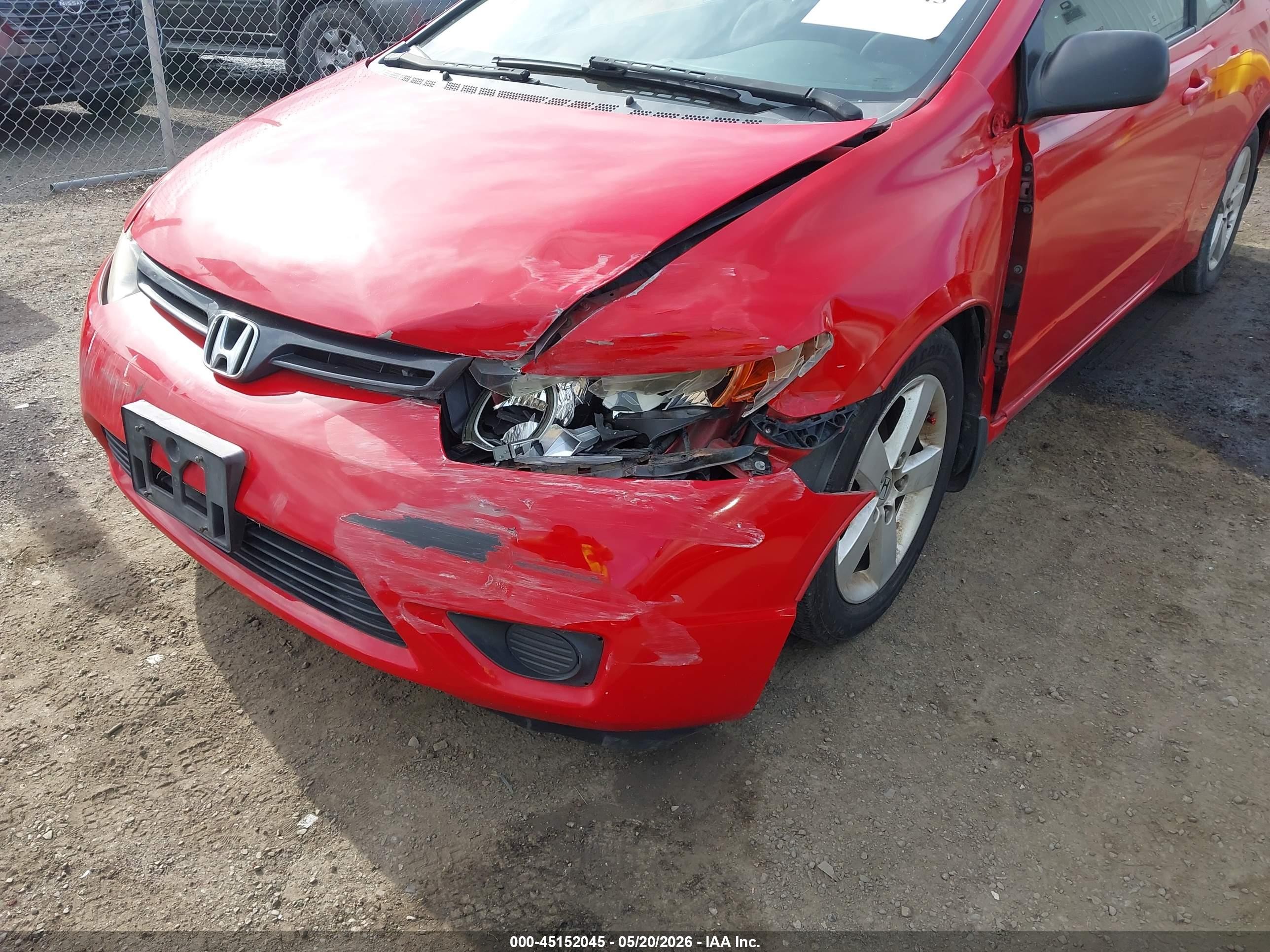 2008 Honda Civic Ex Red vin: 2HGFG12838H580352
