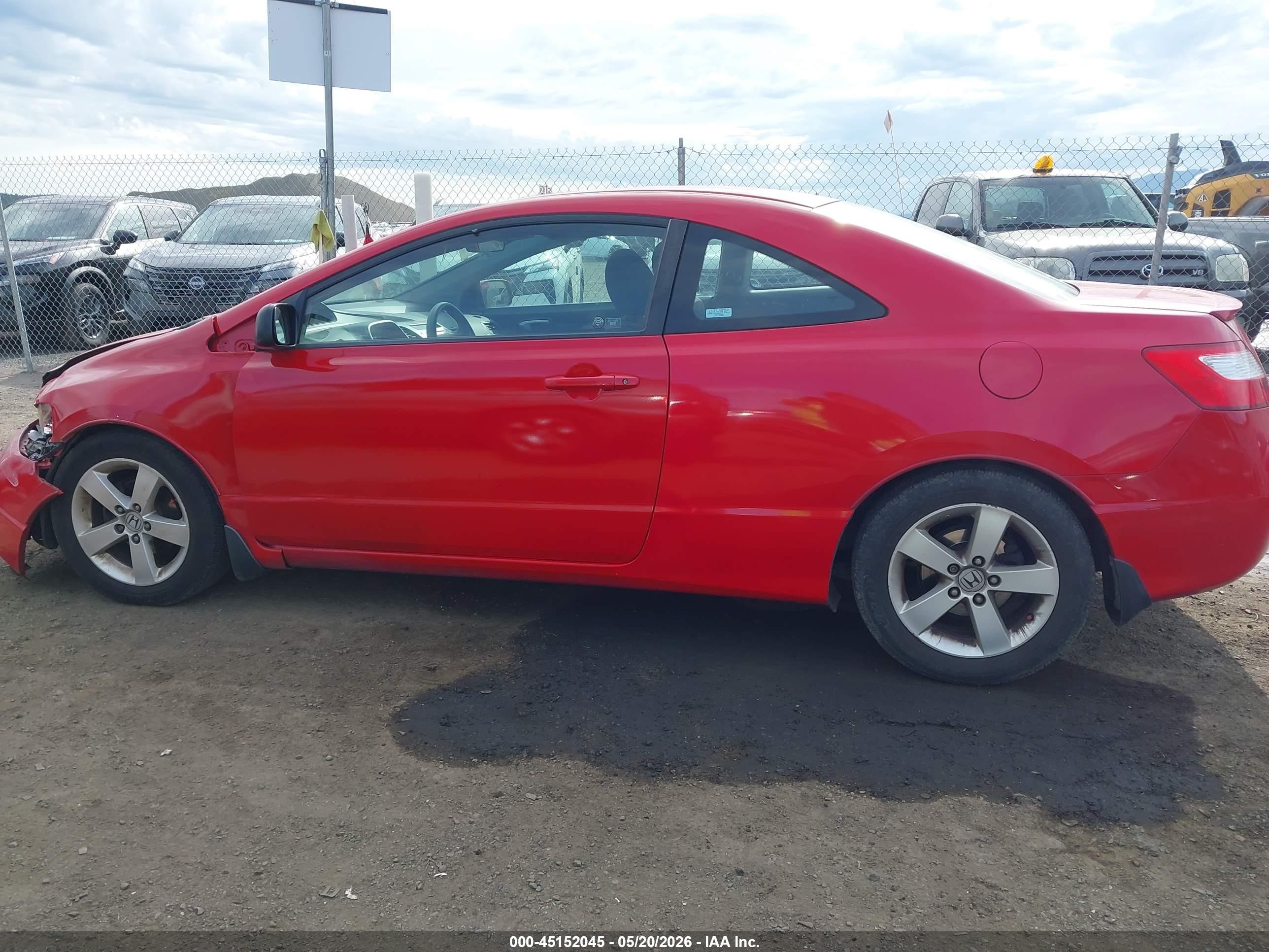 2008 Honda Civic Ex Red vin: 2HGFG12838H580352