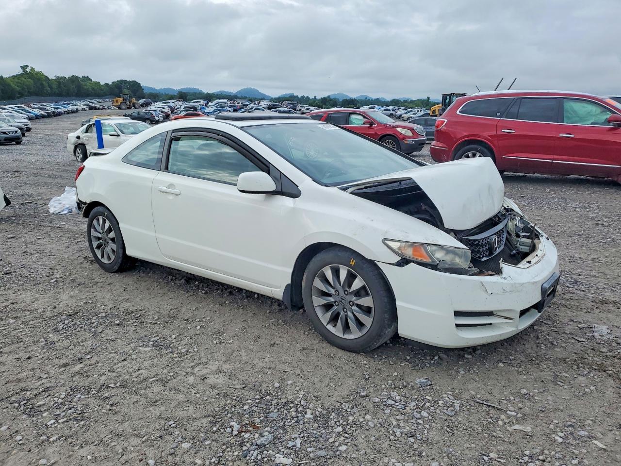 2009 Honda Civic Ex White vin: 2HGFG12839H503823