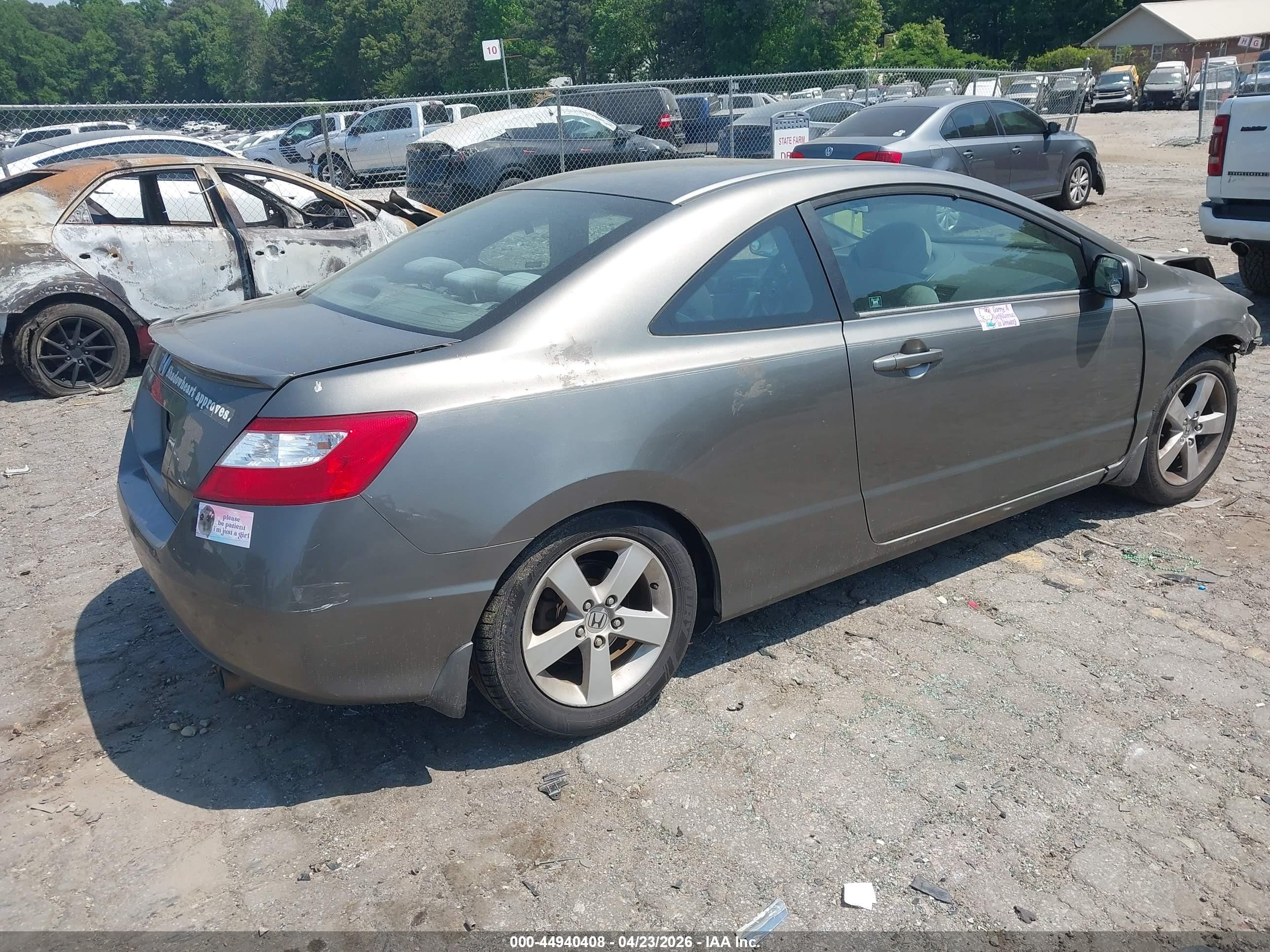 2006 Honda Civic Ex Gray vin: 2HGFG12846H553836