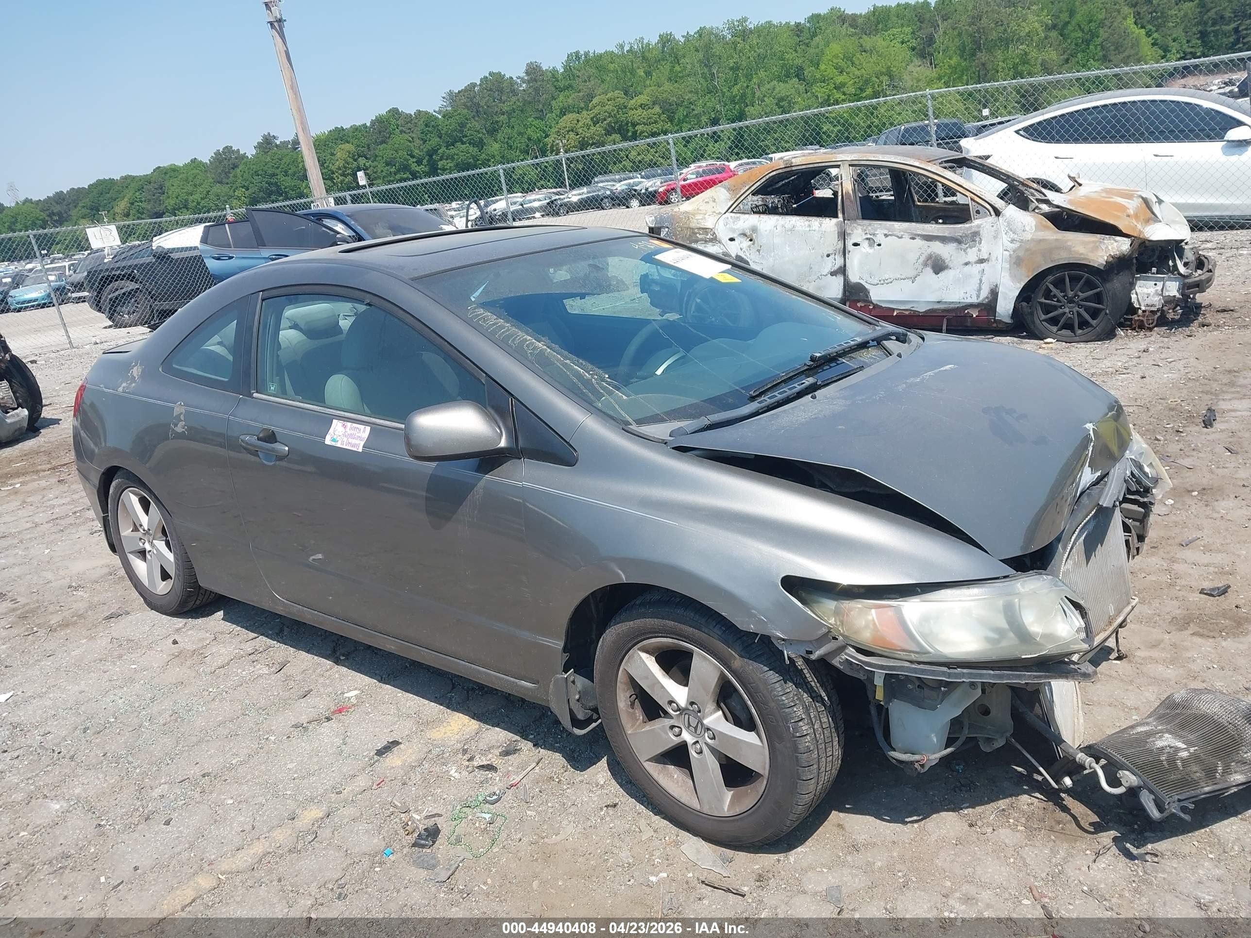 2006 Honda Civic Ex Gray vin: 2HGFG12846H553836