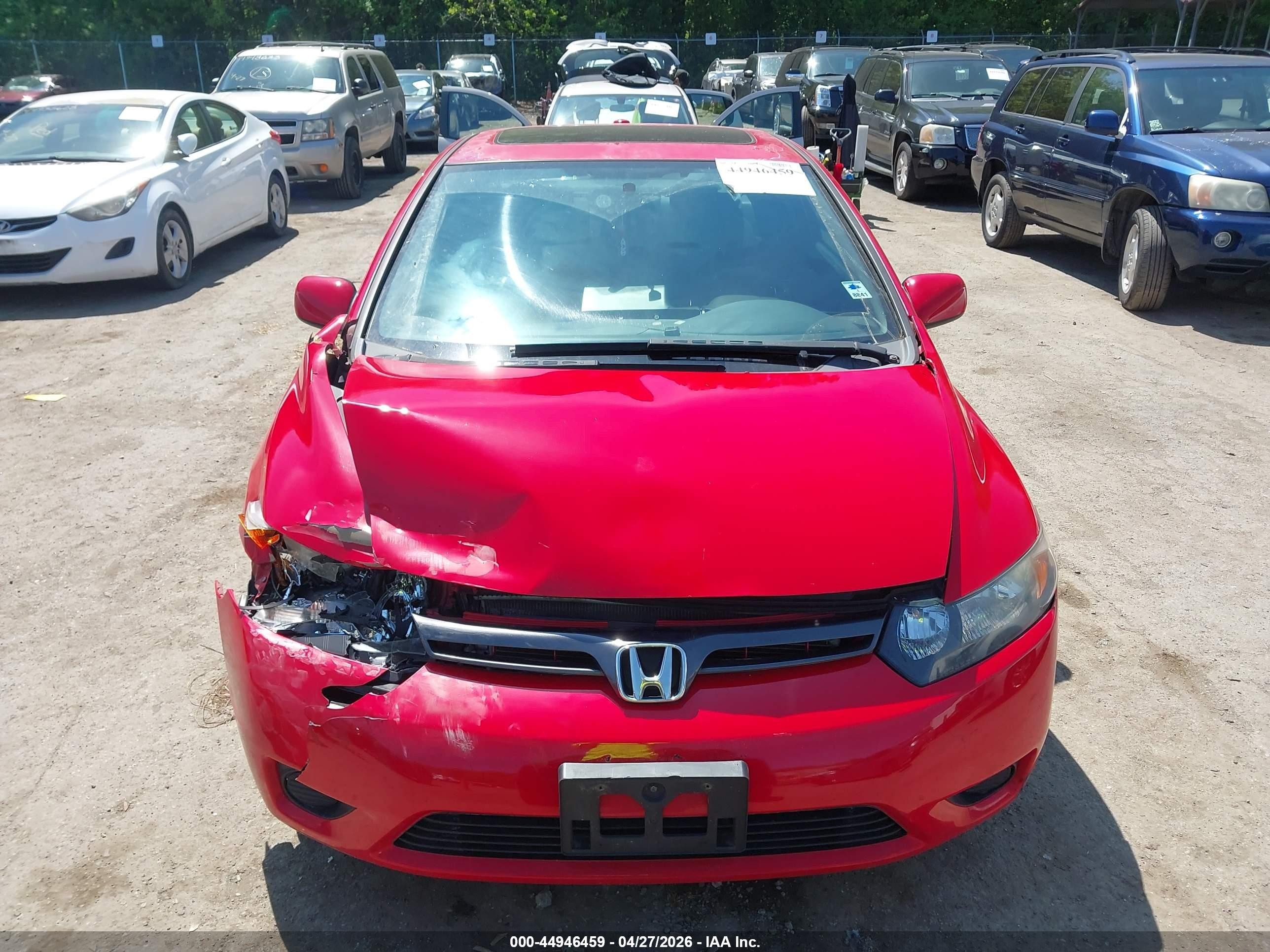 2006 Honda Civic Ex Красный vin: 2HGFG12846H571351