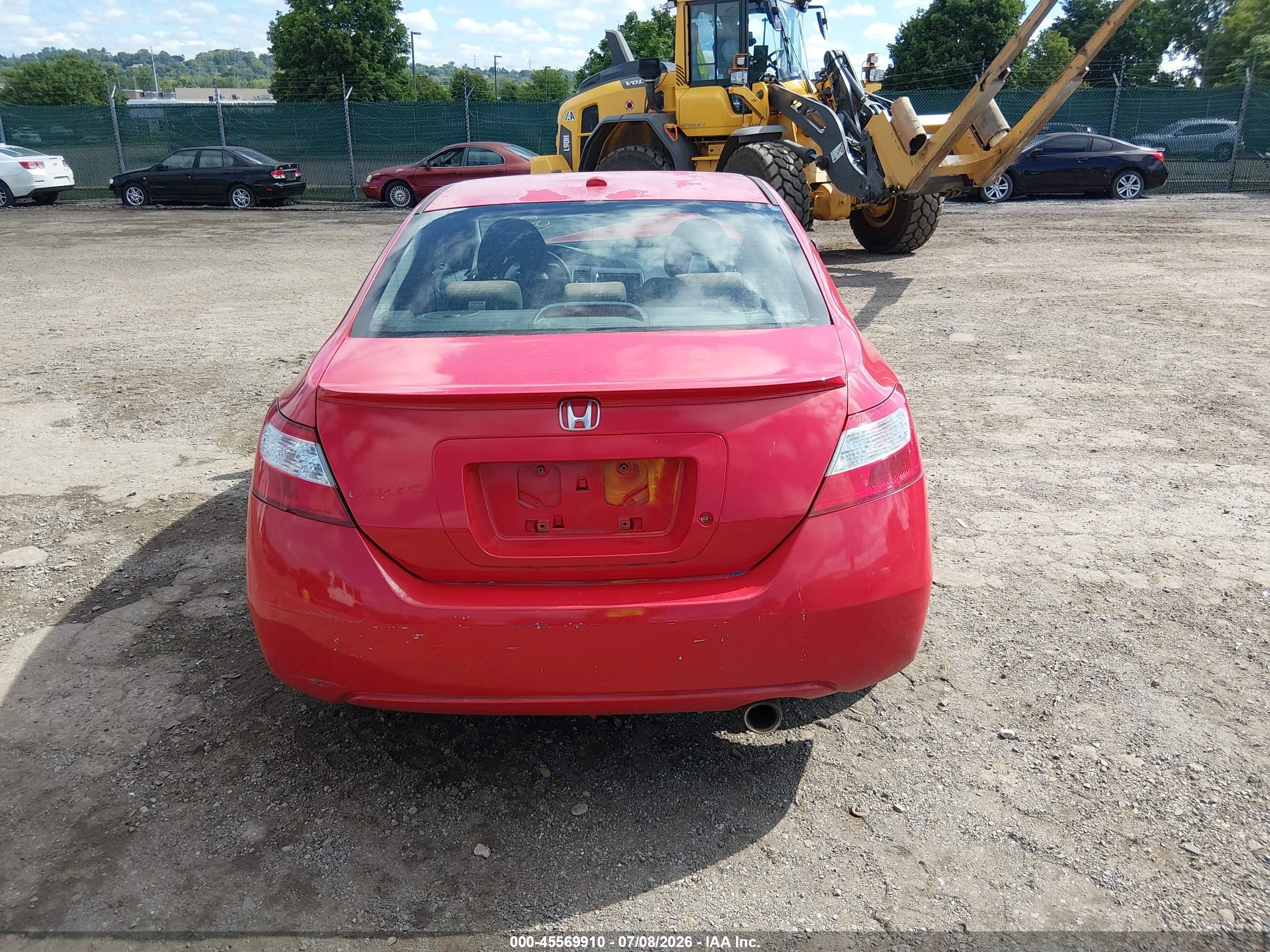 2008 Honda Civic Ex Red vin: 2HGFG12848H530334