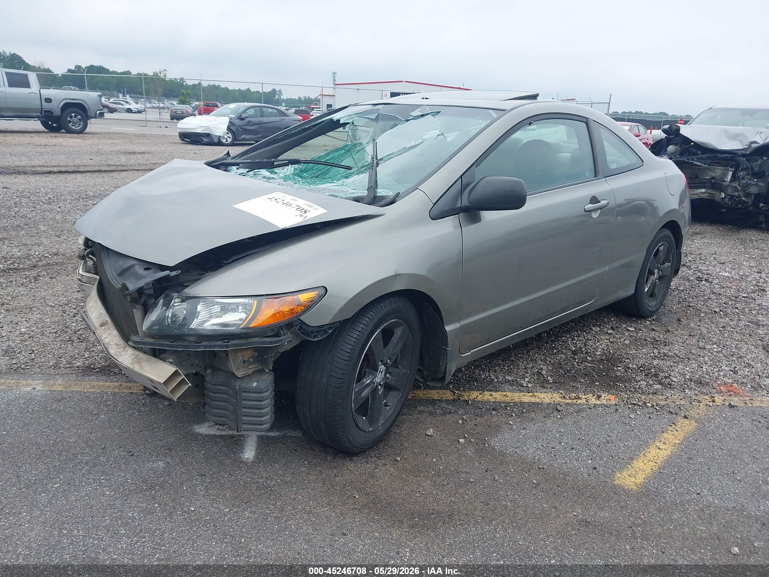 2008 Honda Civic Ex Gray vin: 2HGFG12848H578450