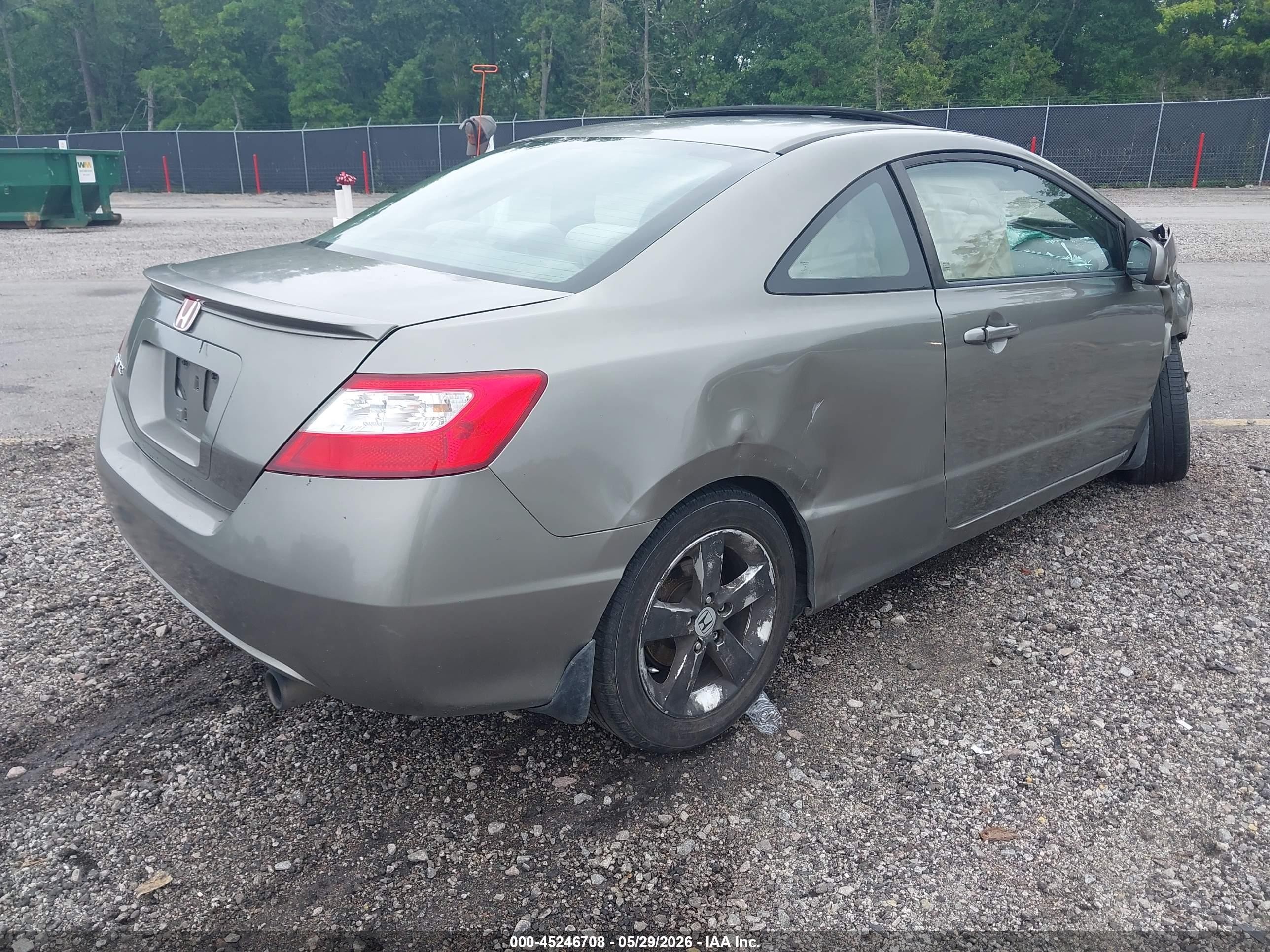 2008 Honda Civic Ex Gray vin: 2HGFG12848H578450