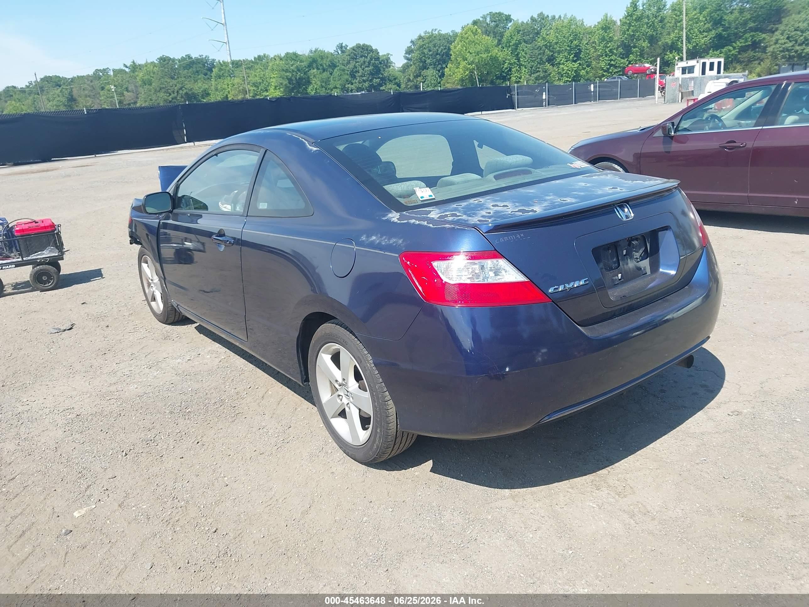 2008 Honda Civic Ex Blue vin: 2HGFG12848H582207