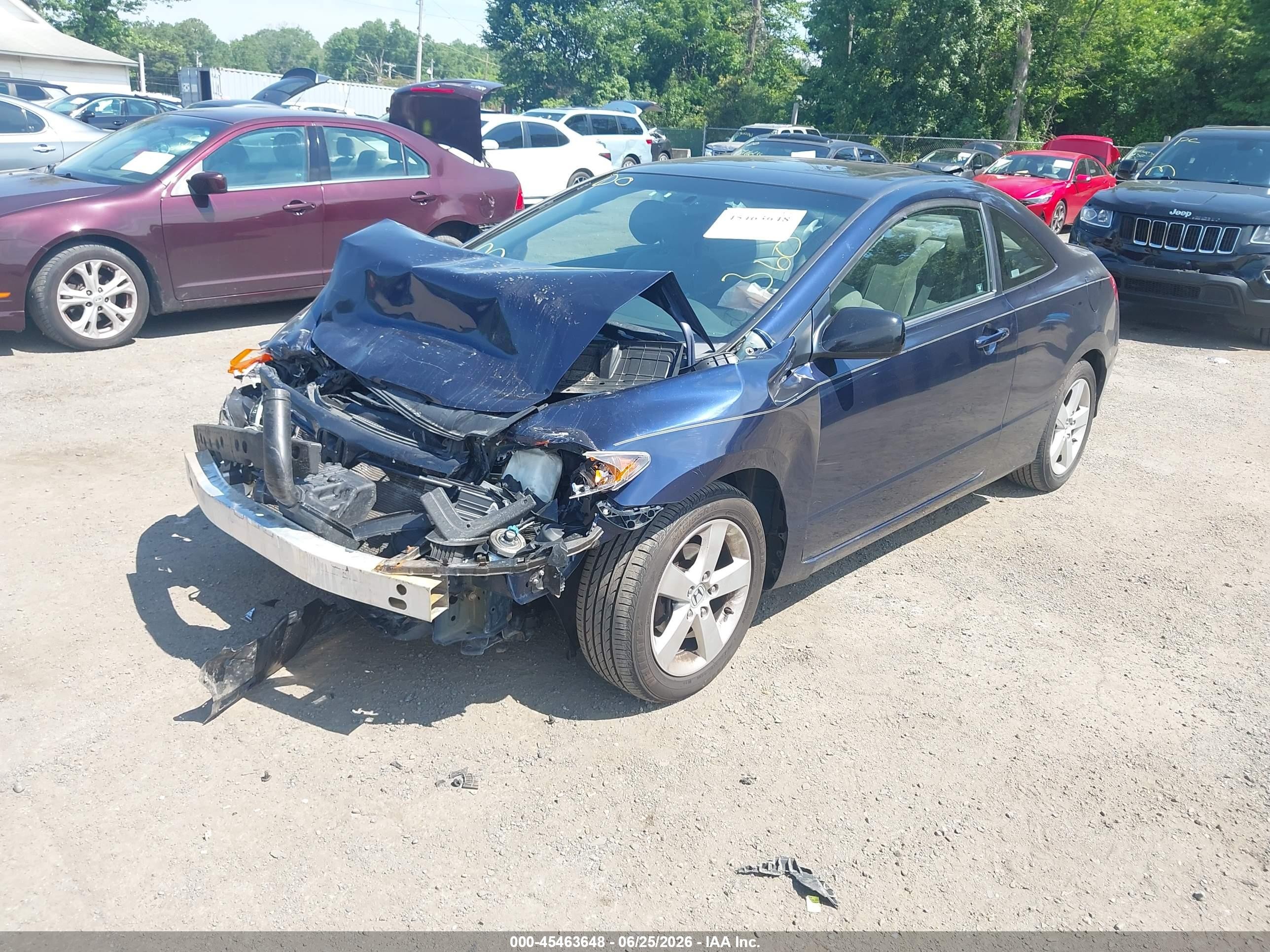 2008 Honda Civic Ex Blue vin: 2HGFG12848H582207