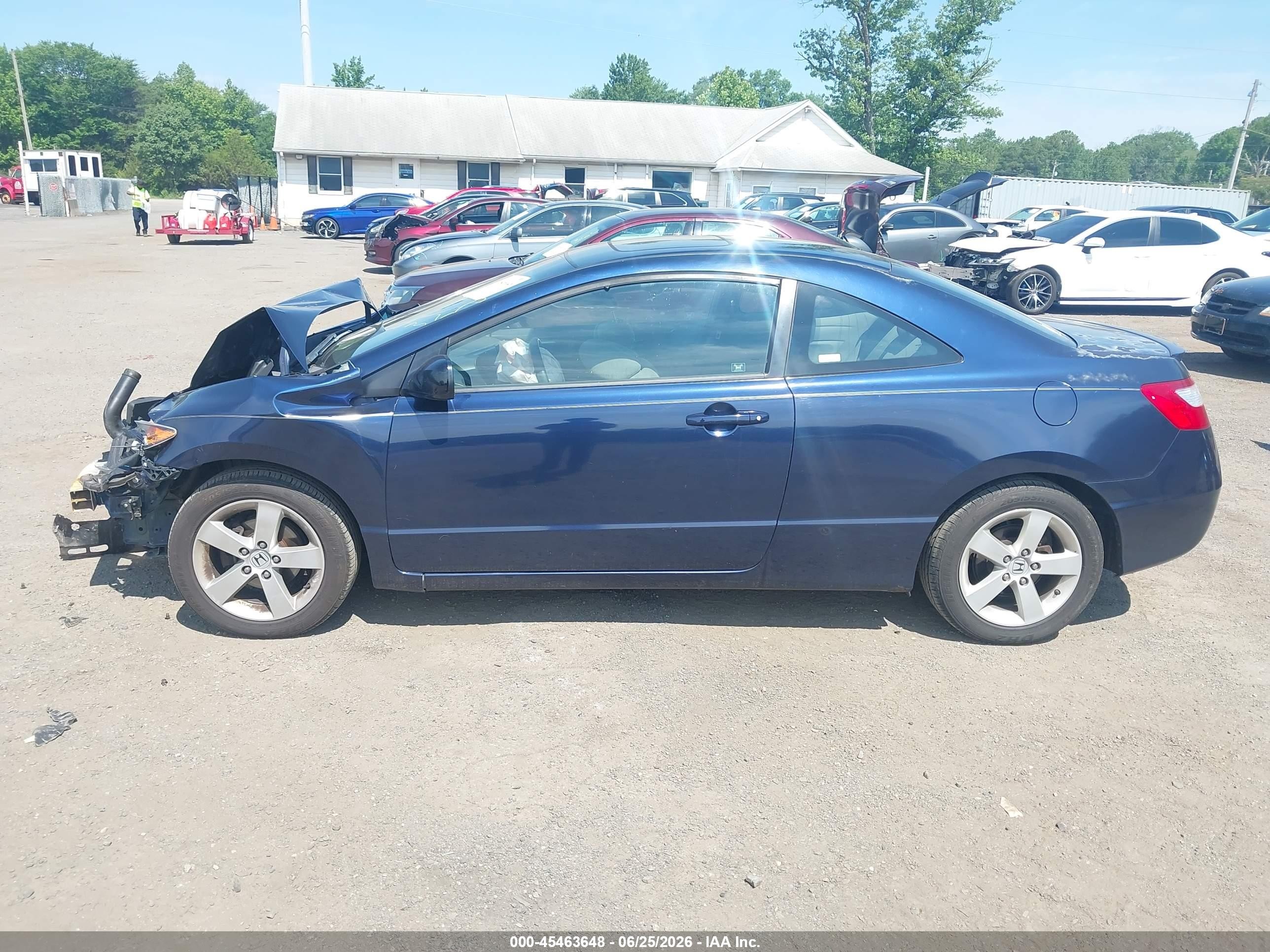 2008 Honda Civic Ex Blue vin: 2HGFG12848H582207