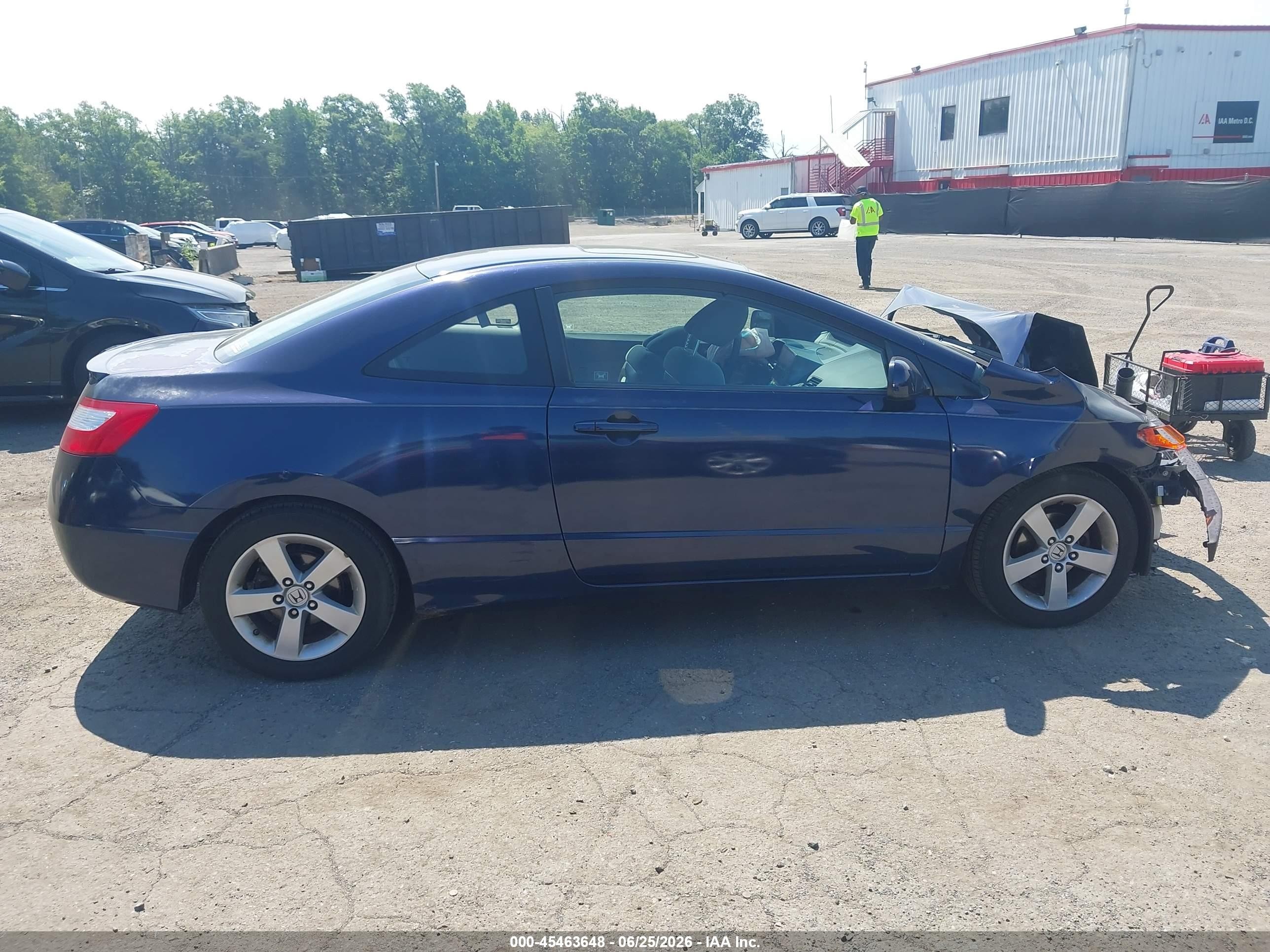 2008 Honda Civic Ex Blue vin: 2HGFG12848H582207