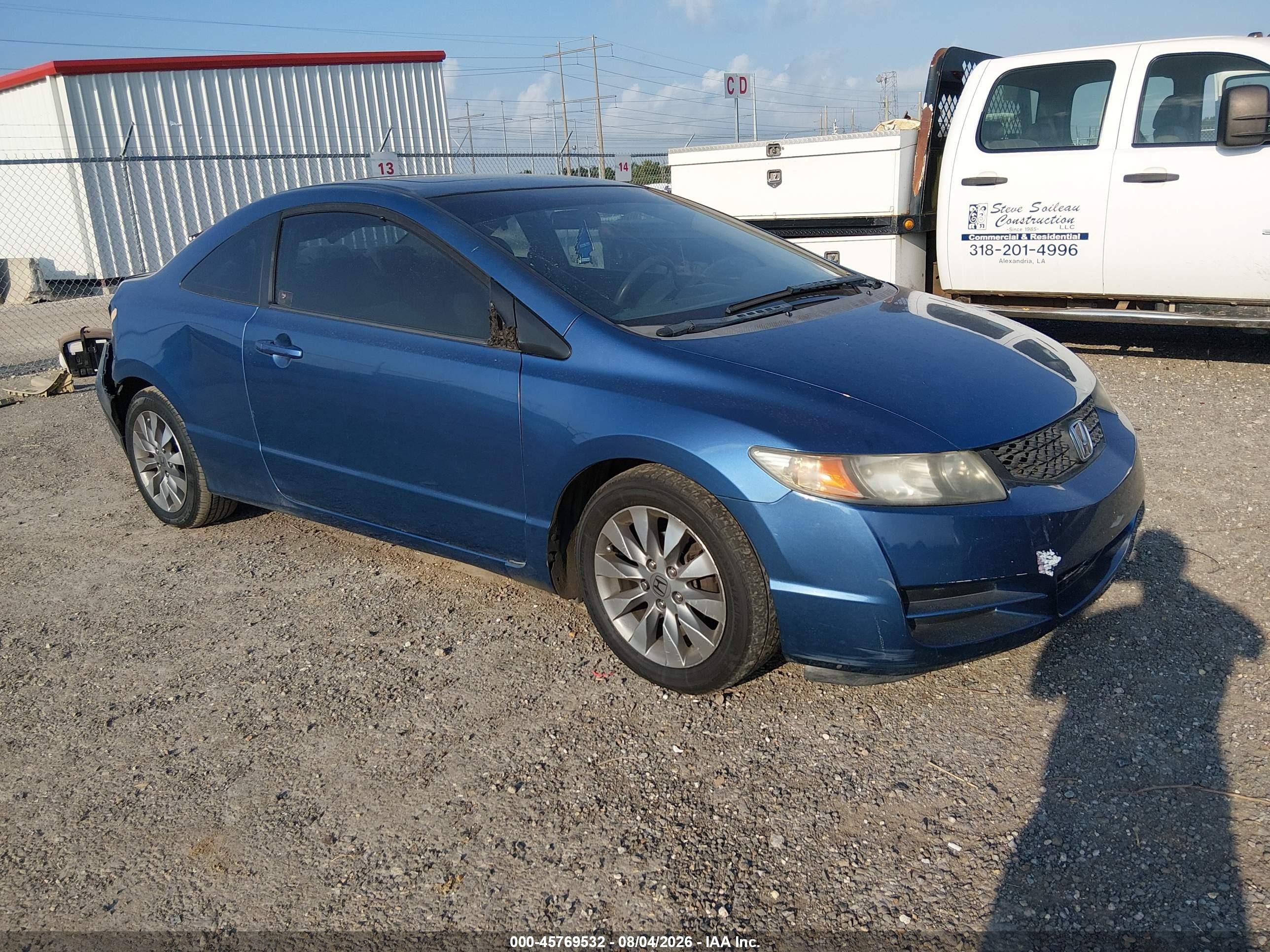 2009 Honda Civic Ex Blue vin: 2HGFG12849H524860