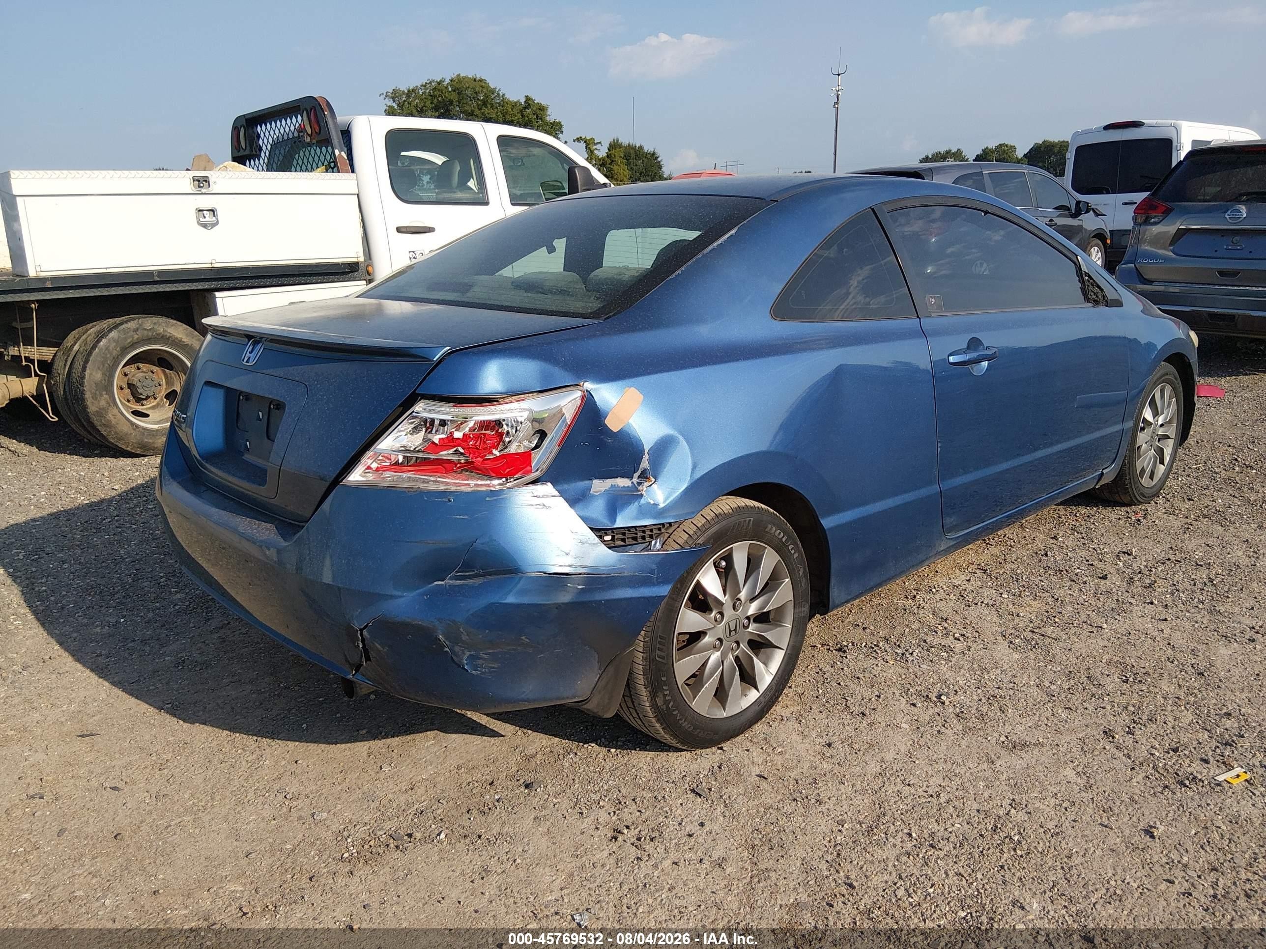 2009 Honda Civic Ex Blue vin: 2HGFG12849H524860