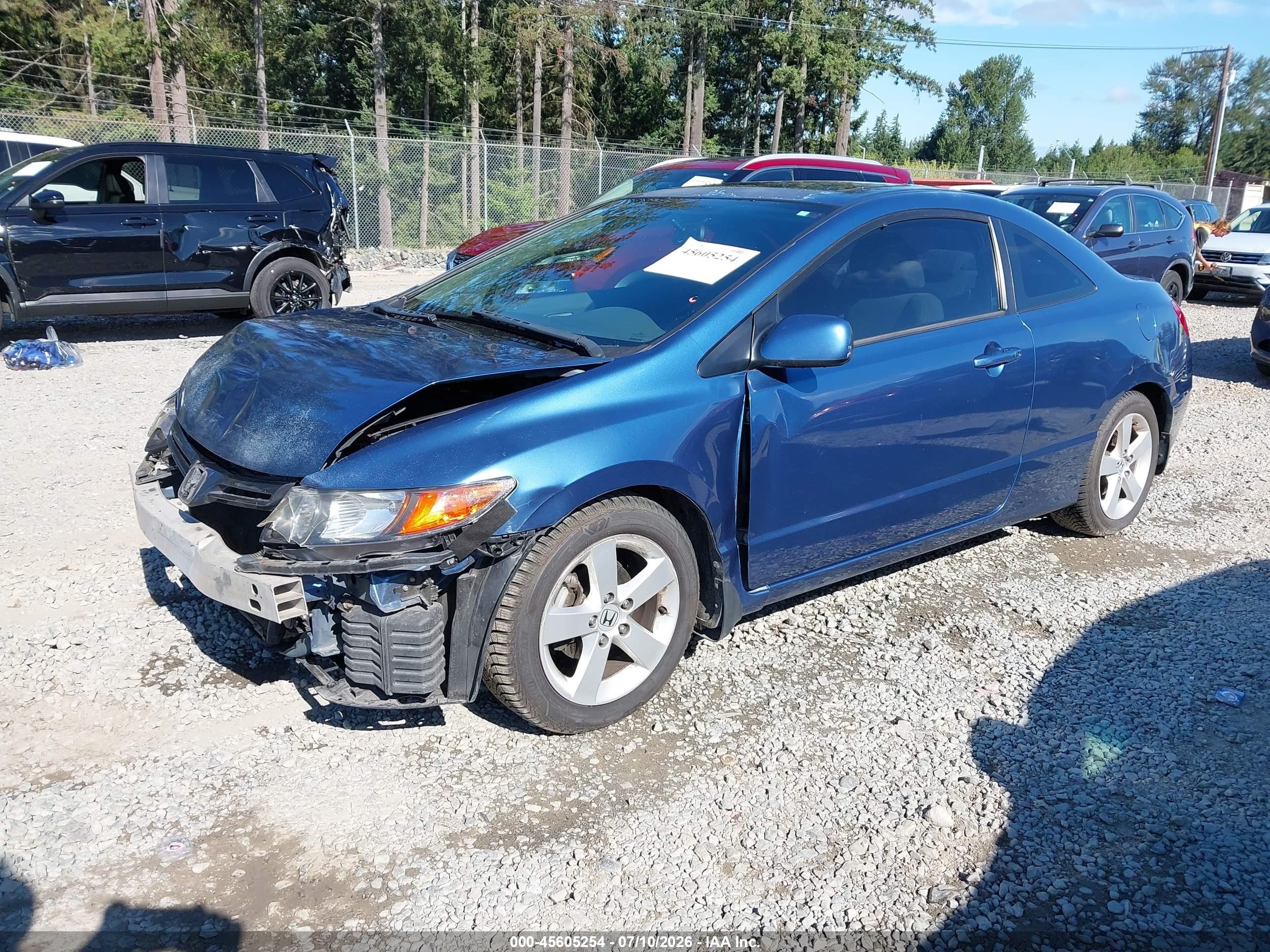 2006 Honda Civic Ex Blue vin: 2HGFG12856H526127