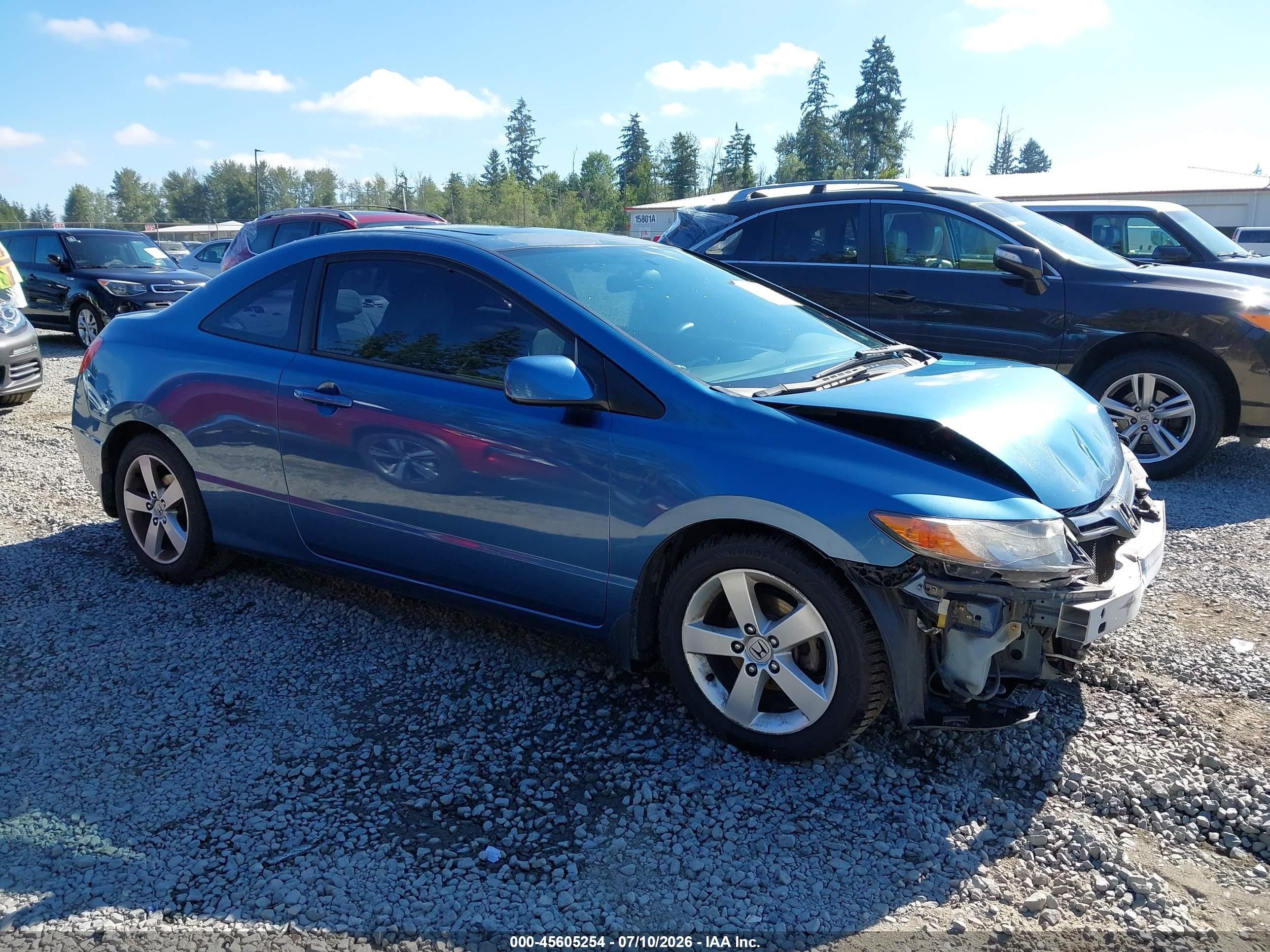2006 Honda Civic Ex Blue vin: 2HGFG12856H526127