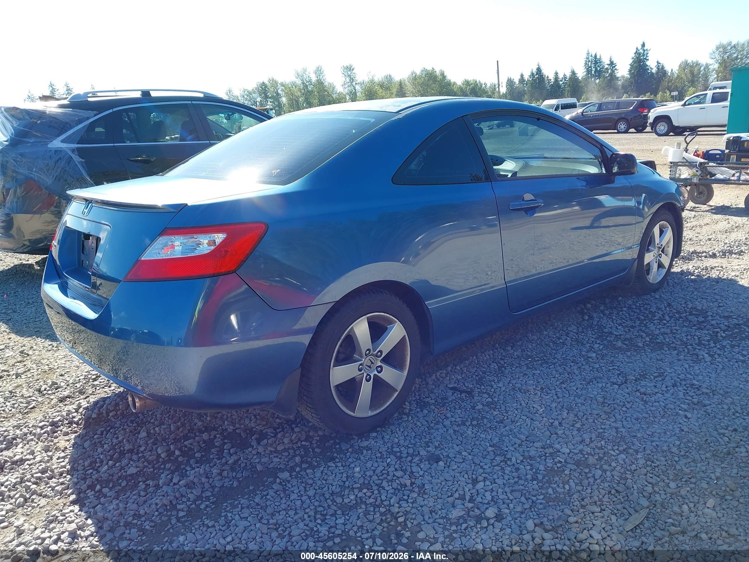 2006 Honda Civic Ex Blue vin: 2HGFG12856H526127