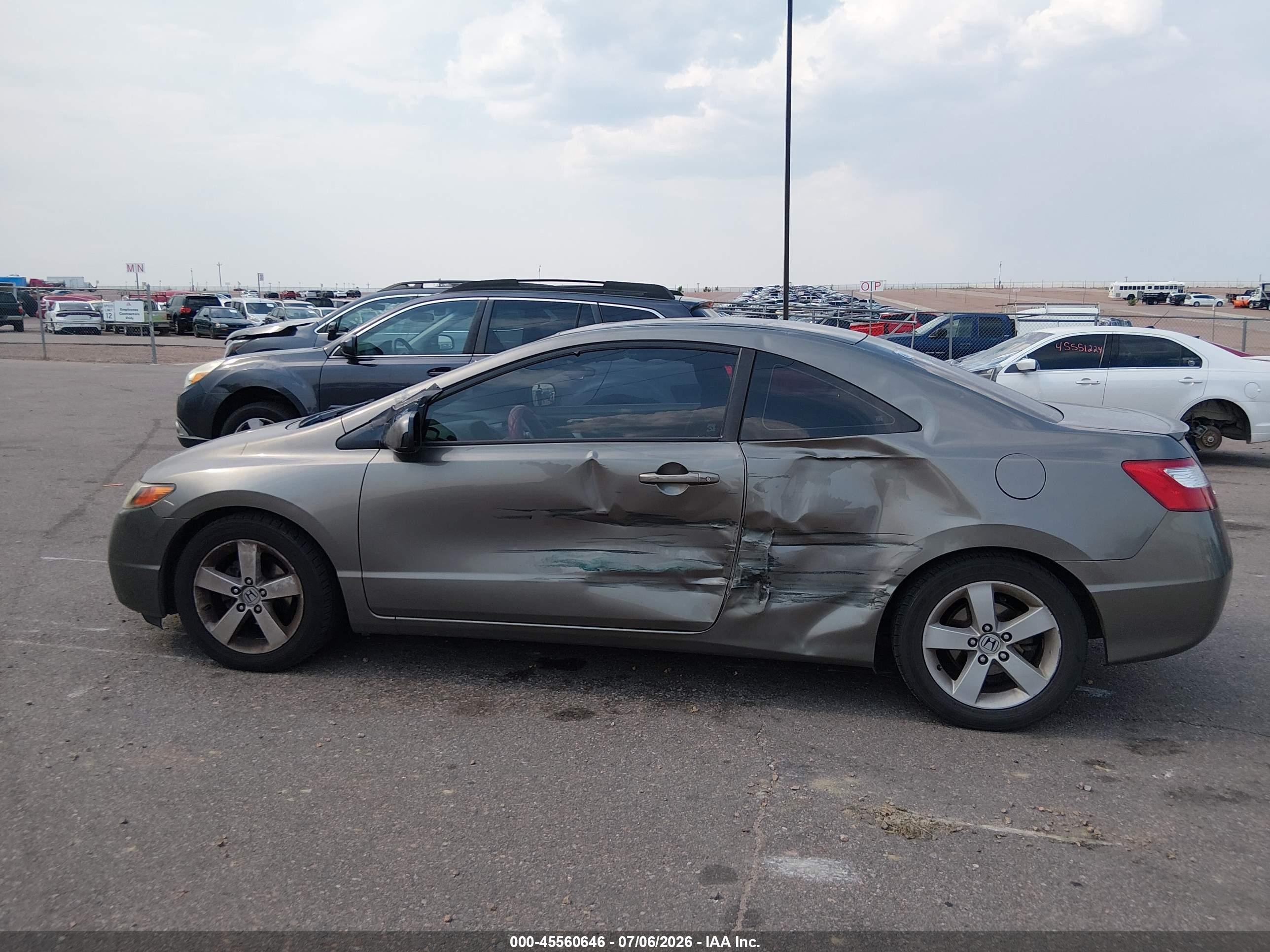 2006 Honda Civic Ex Серый vin: 2HGFG12856H534874