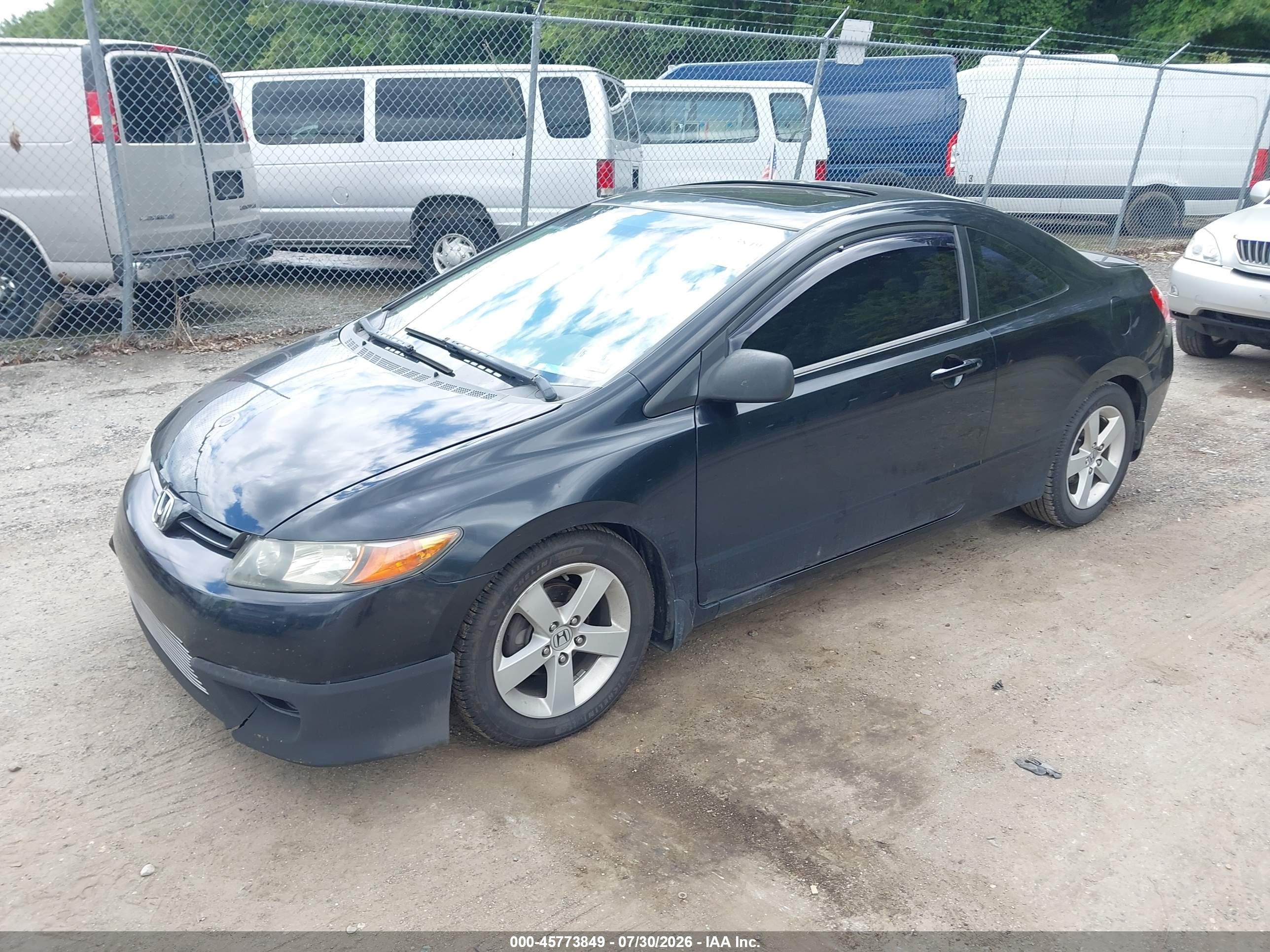 2006 Honda Civic Ex Black vin: 2HGFG12856H541999