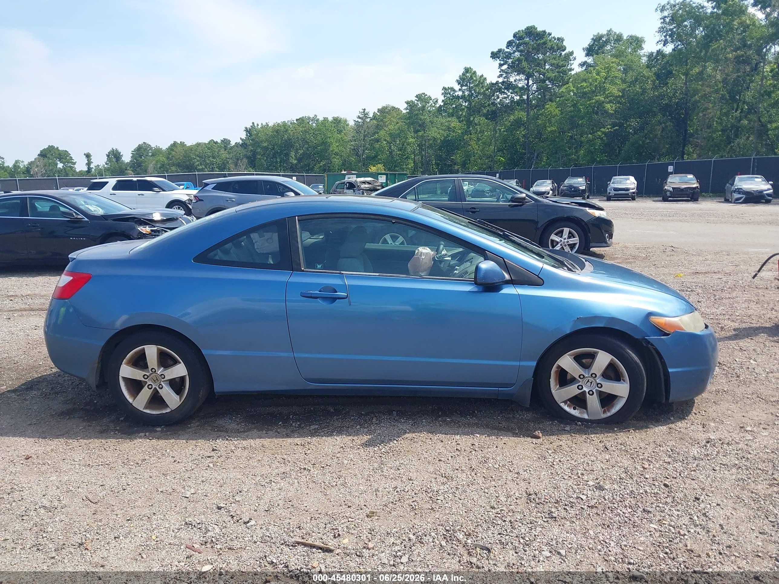 2006 Honda Civic Ex Blue vin: 2HGFG12856H561394