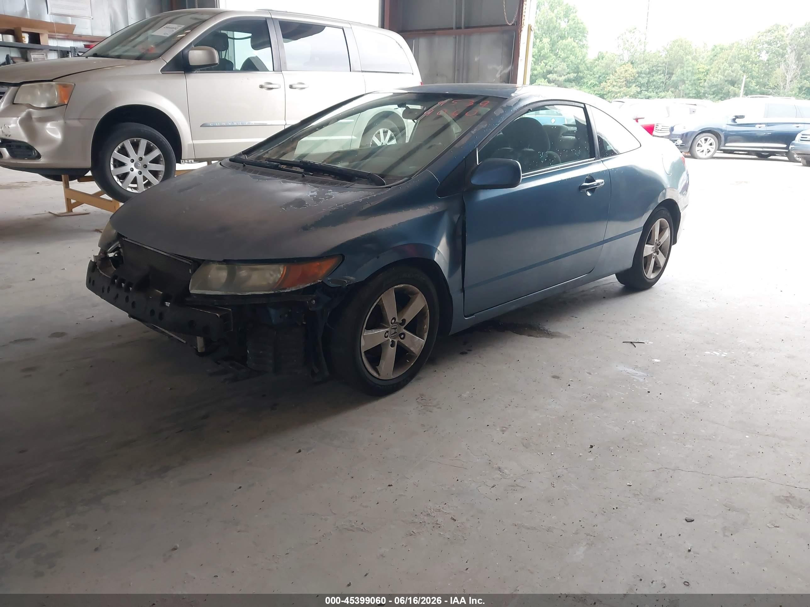 2008 Honda Civic Ex Blue vin: 2HGFG12858H507211