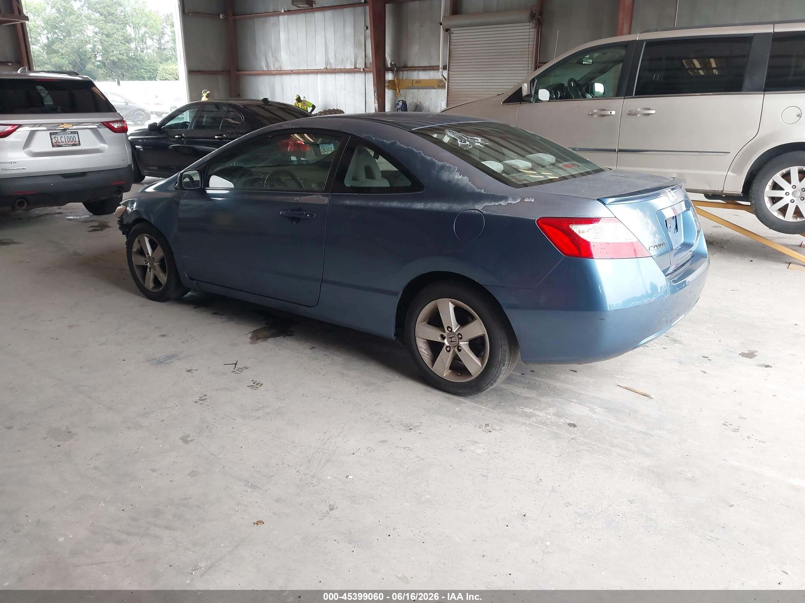 2008 Honda Civic Ex Blue vin: 2HGFG12858H507211