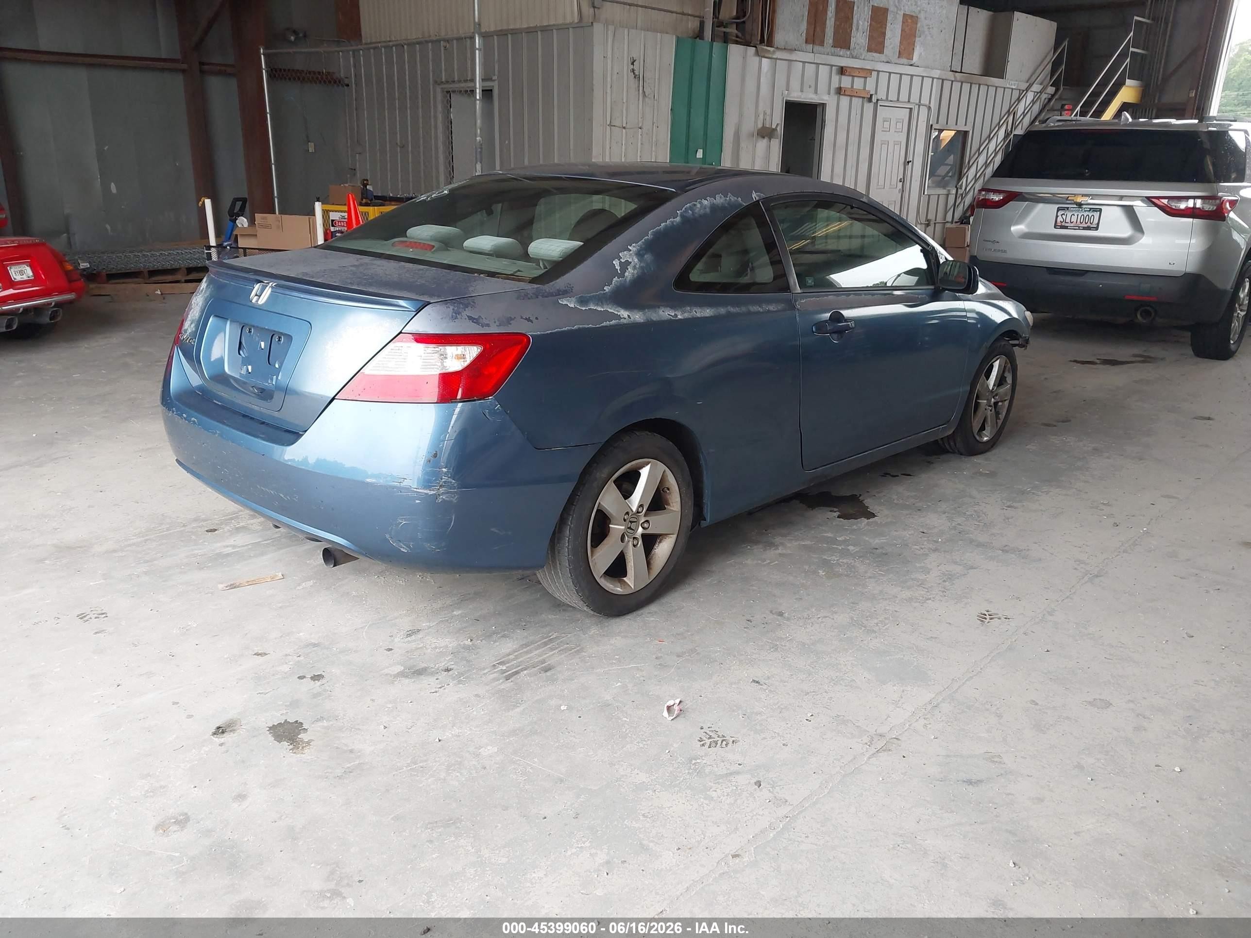 2008 Honda Civic Ex Blue vin: 2HGFG12858H507211