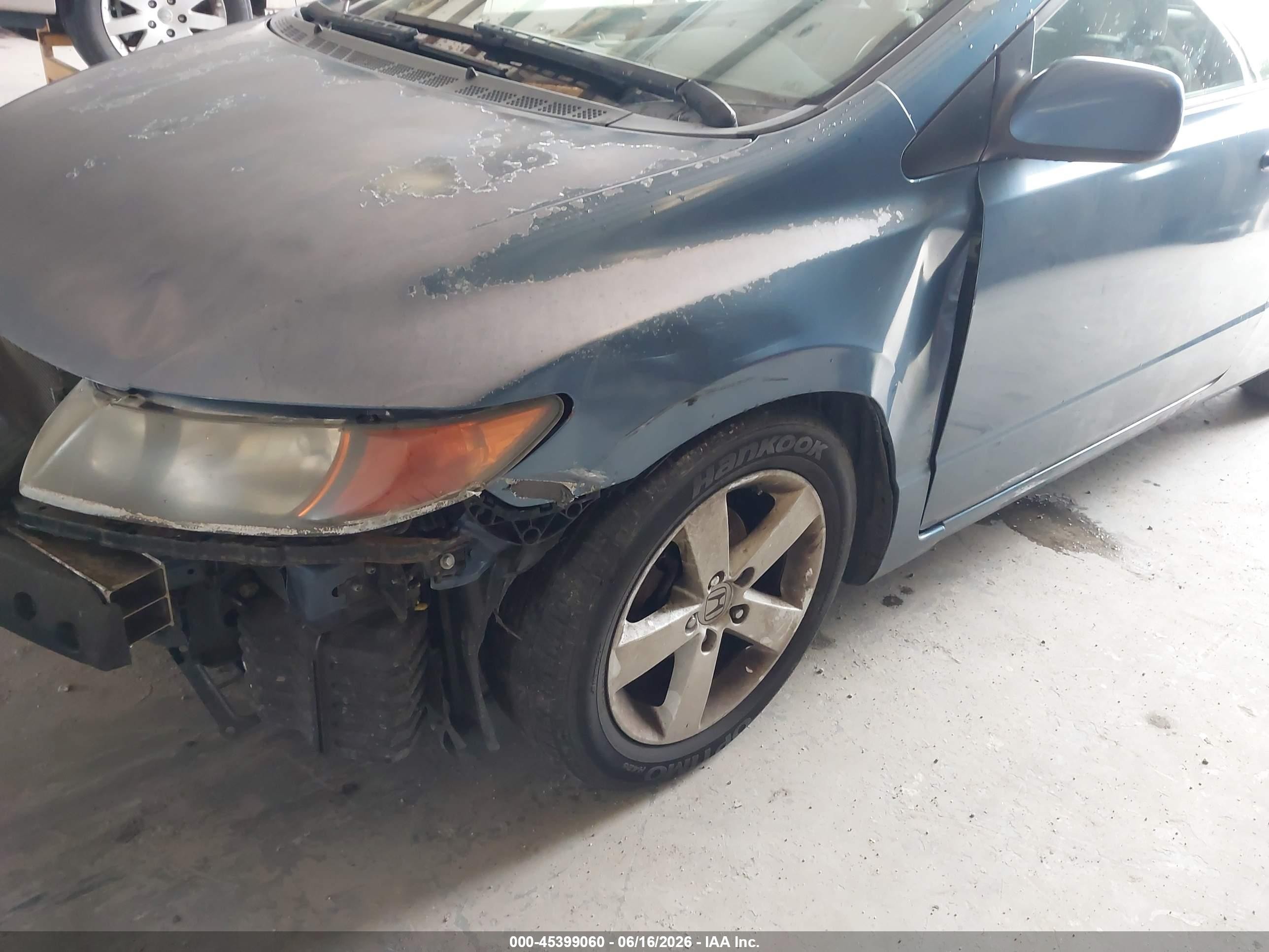 2008 Honda Civic Ex Blue vin: 2HGFG12858H507211