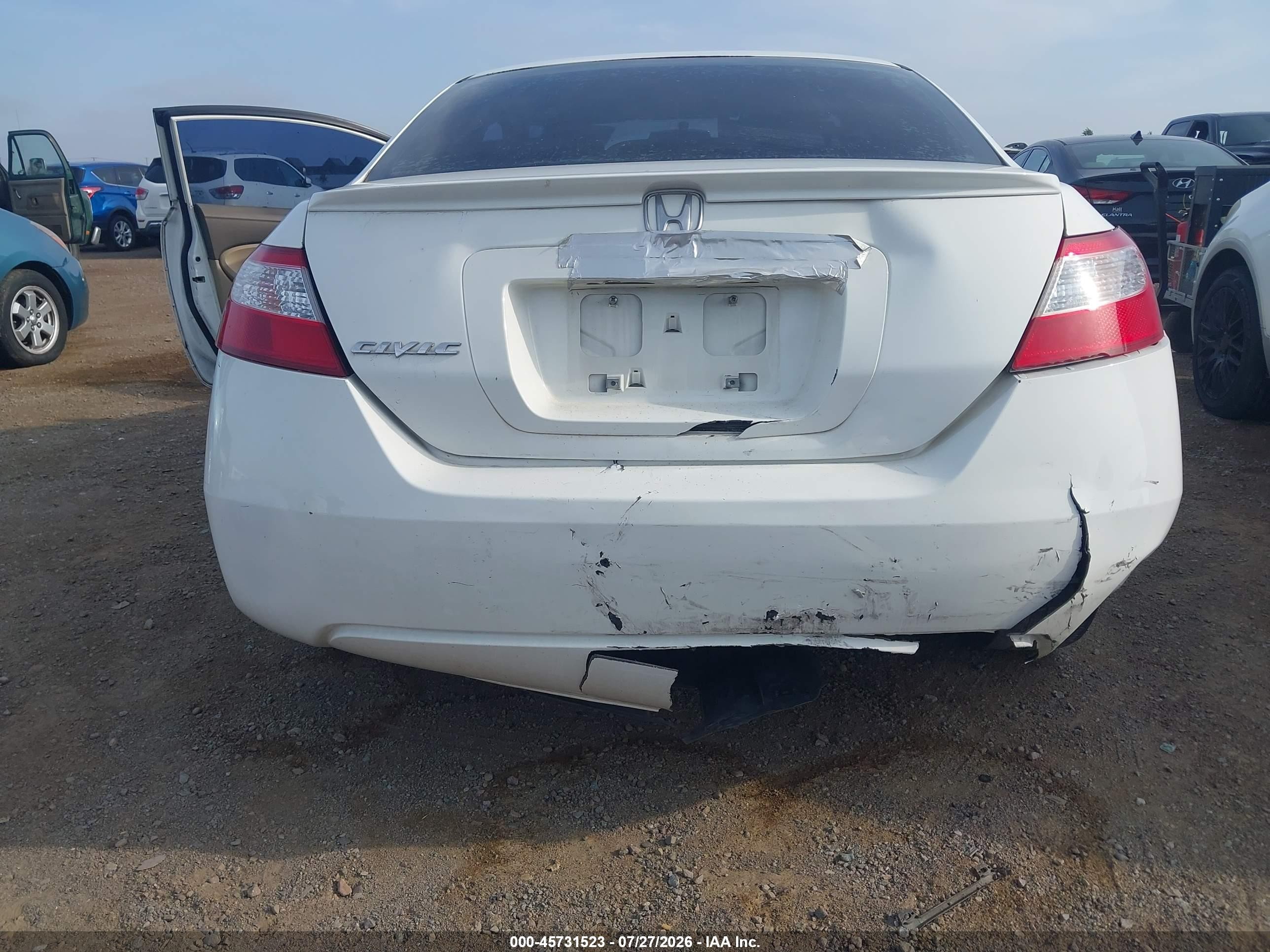 2006 Honda Civic Ex White vin: 2HGFG12866H528517