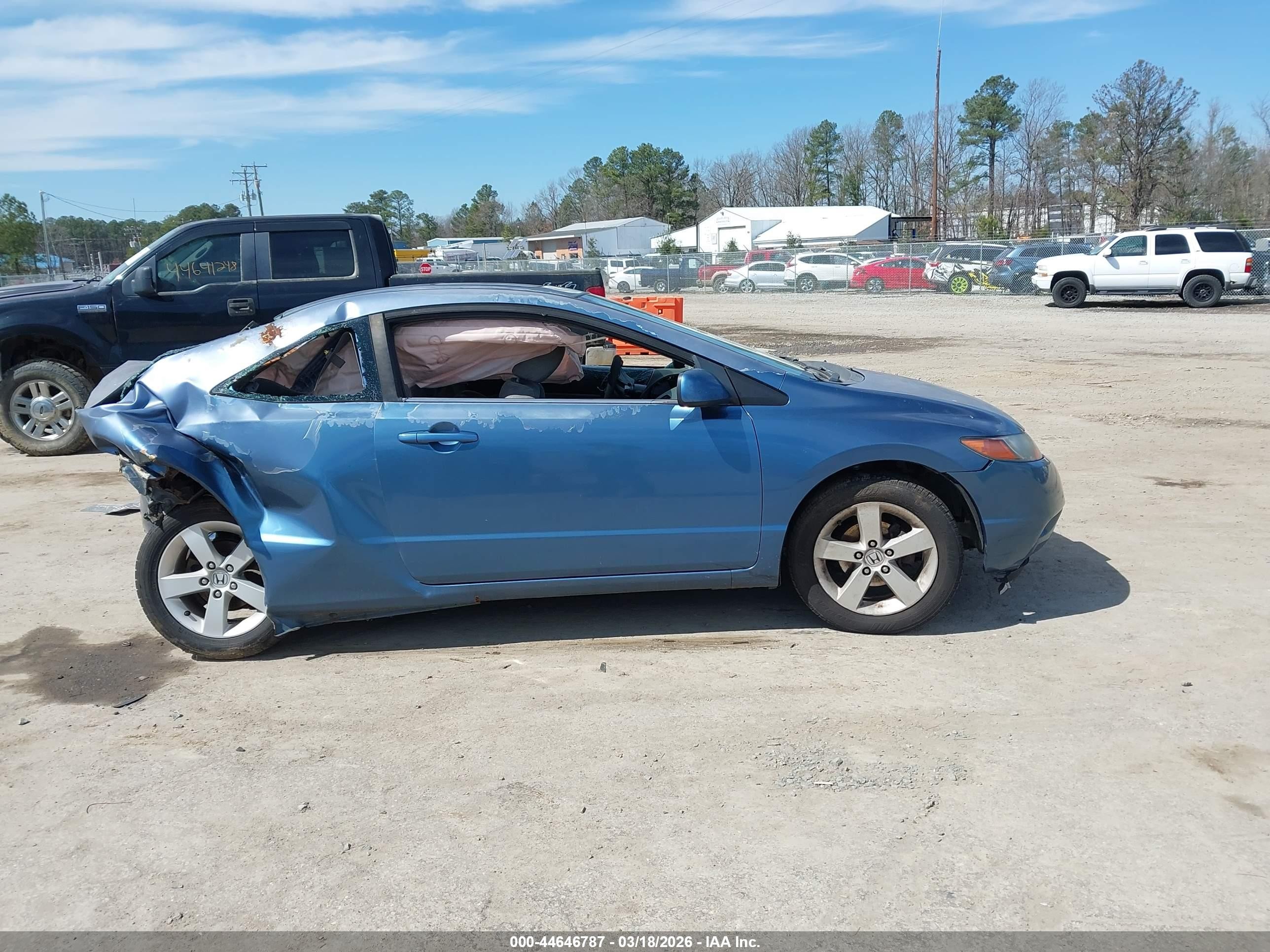 2006 Honda Civic Ex Blue vin: 2HGFG12866H532339