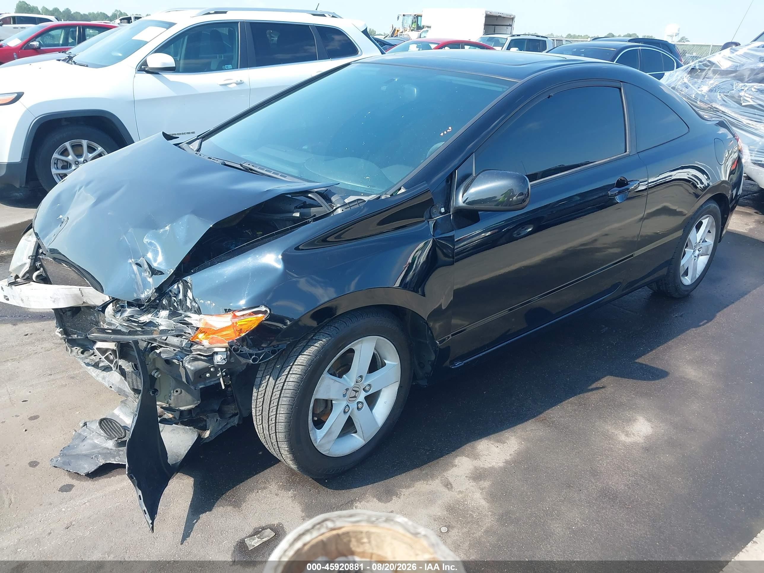 2007 Honda Civic Ex Black vin: 2HGFG12867H508673