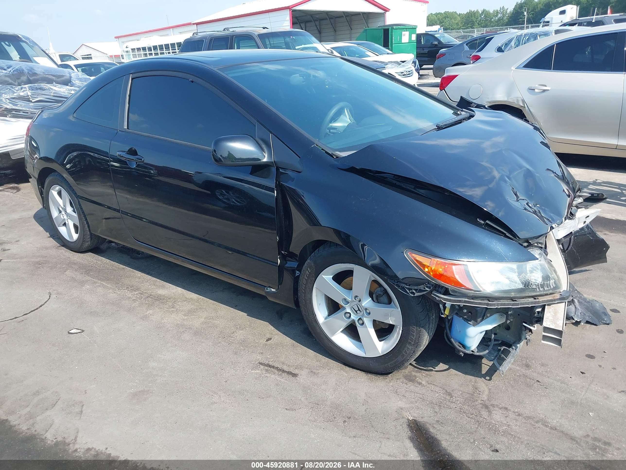 2007 Honda Civic Ex Black vin: 2HGFG12867H508673