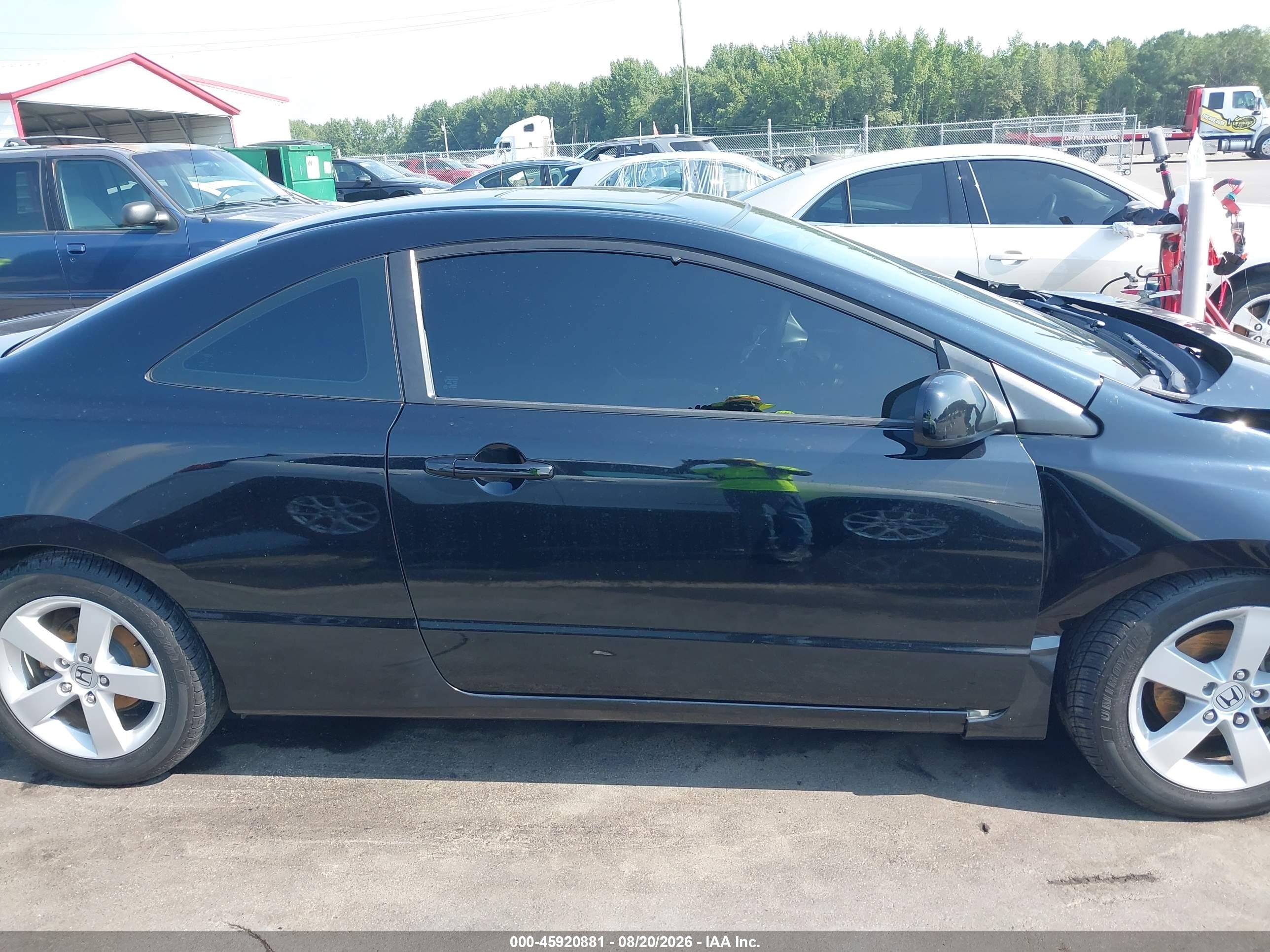 2007 Honda Civic Ex Black vin: 2HGFG12867H508673