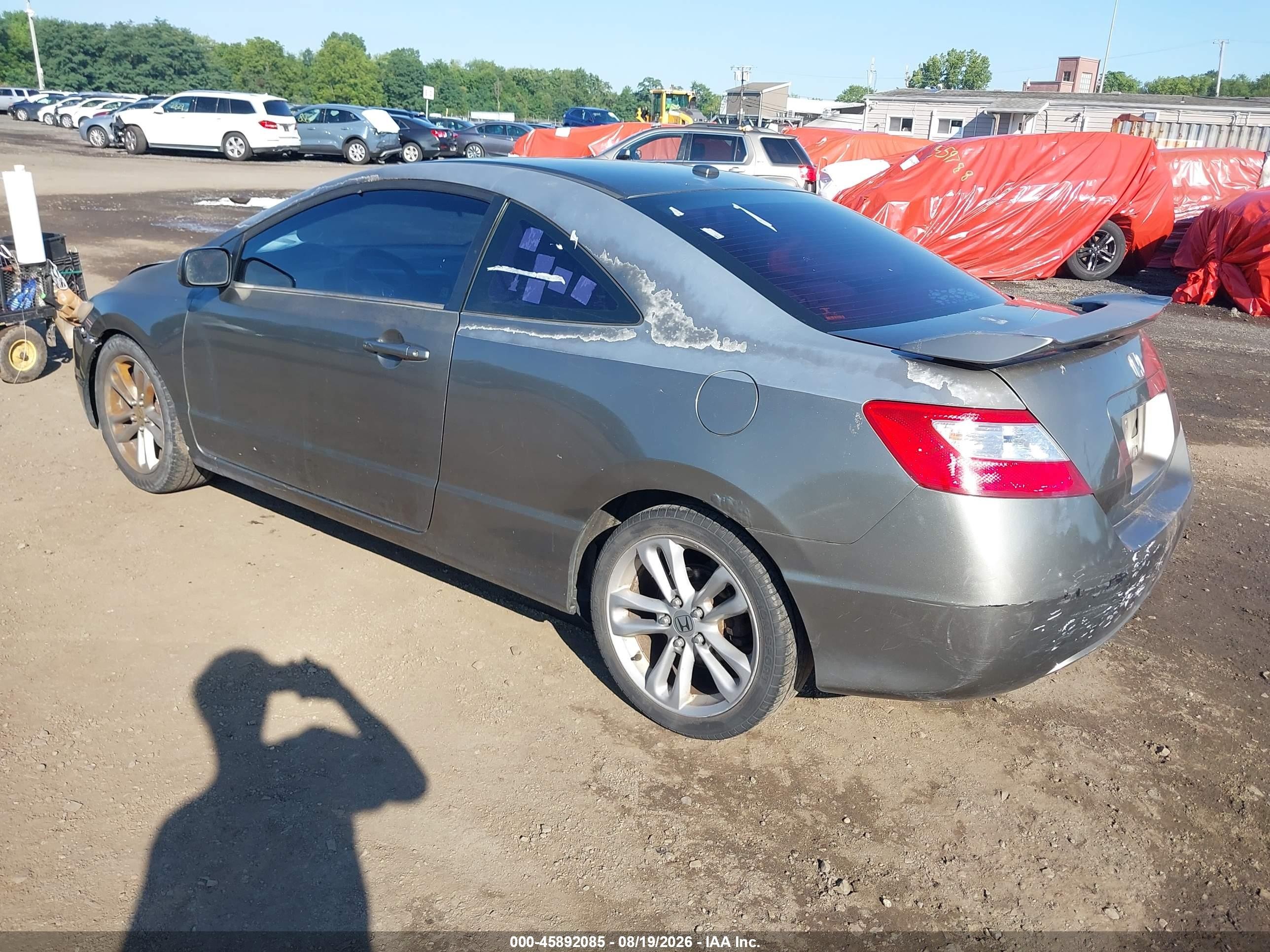 2007 Honda Civic Ex Gray vin: 2HGFG12867H521262