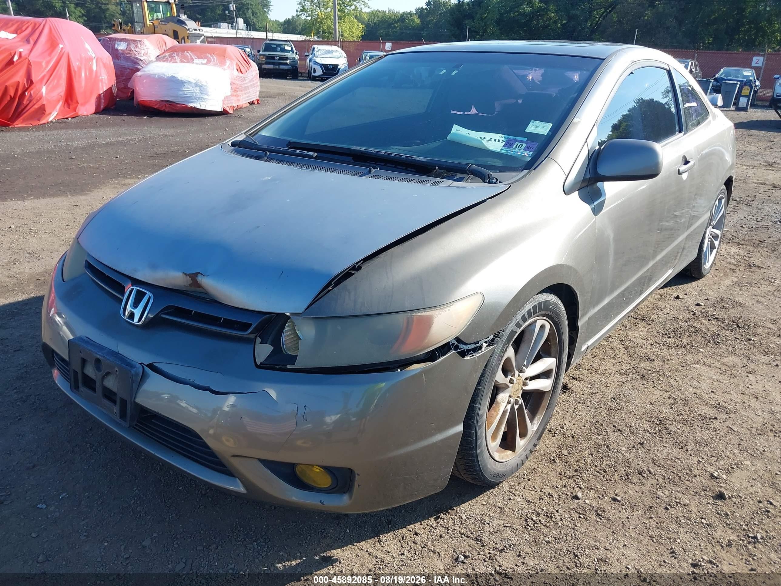 2007 Honda Civic Ex Gray vin: 2HGFG12867H521262