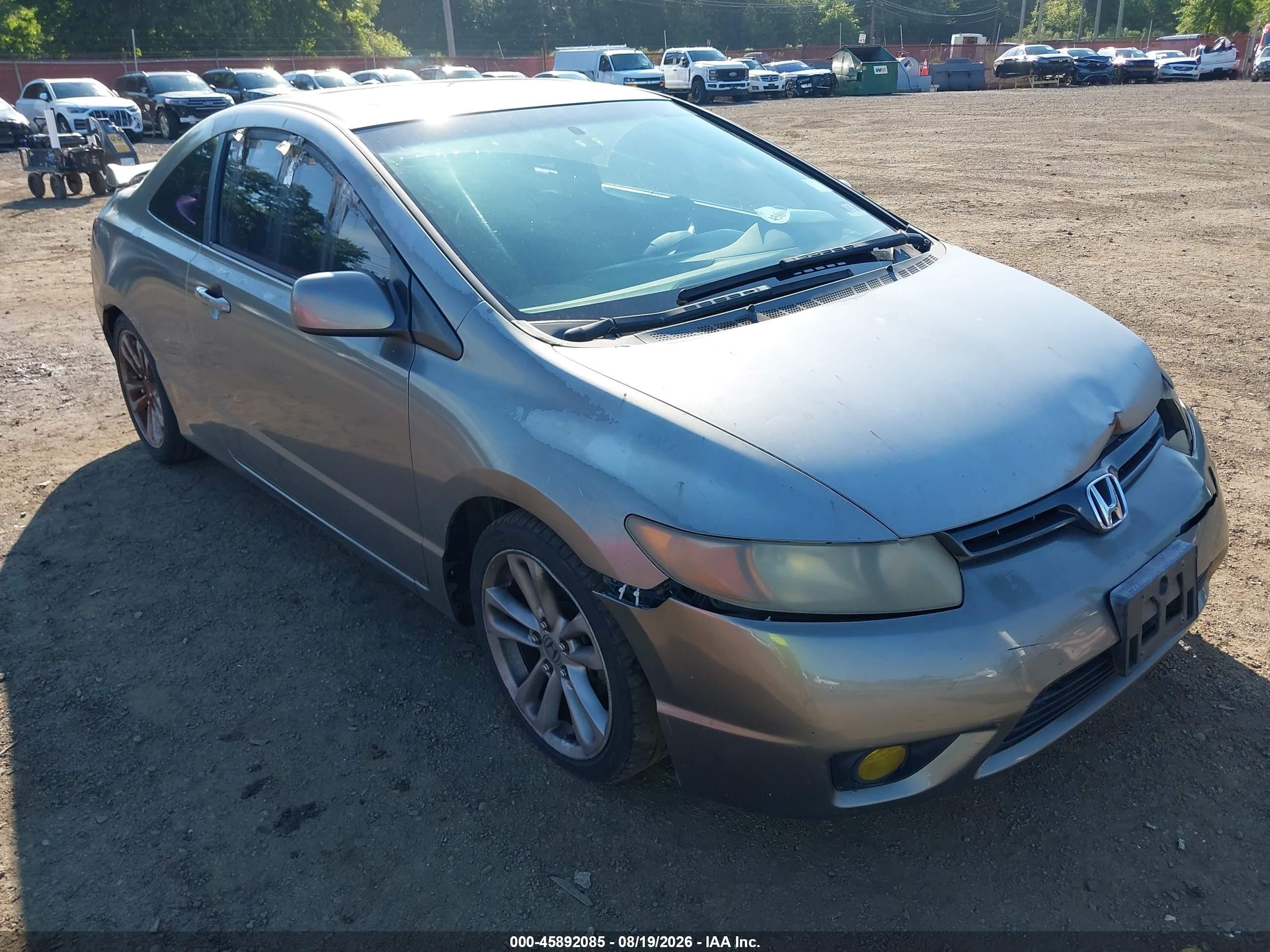 2007 Honda Civic Ex Gray vin: 2HGFG12867H521262