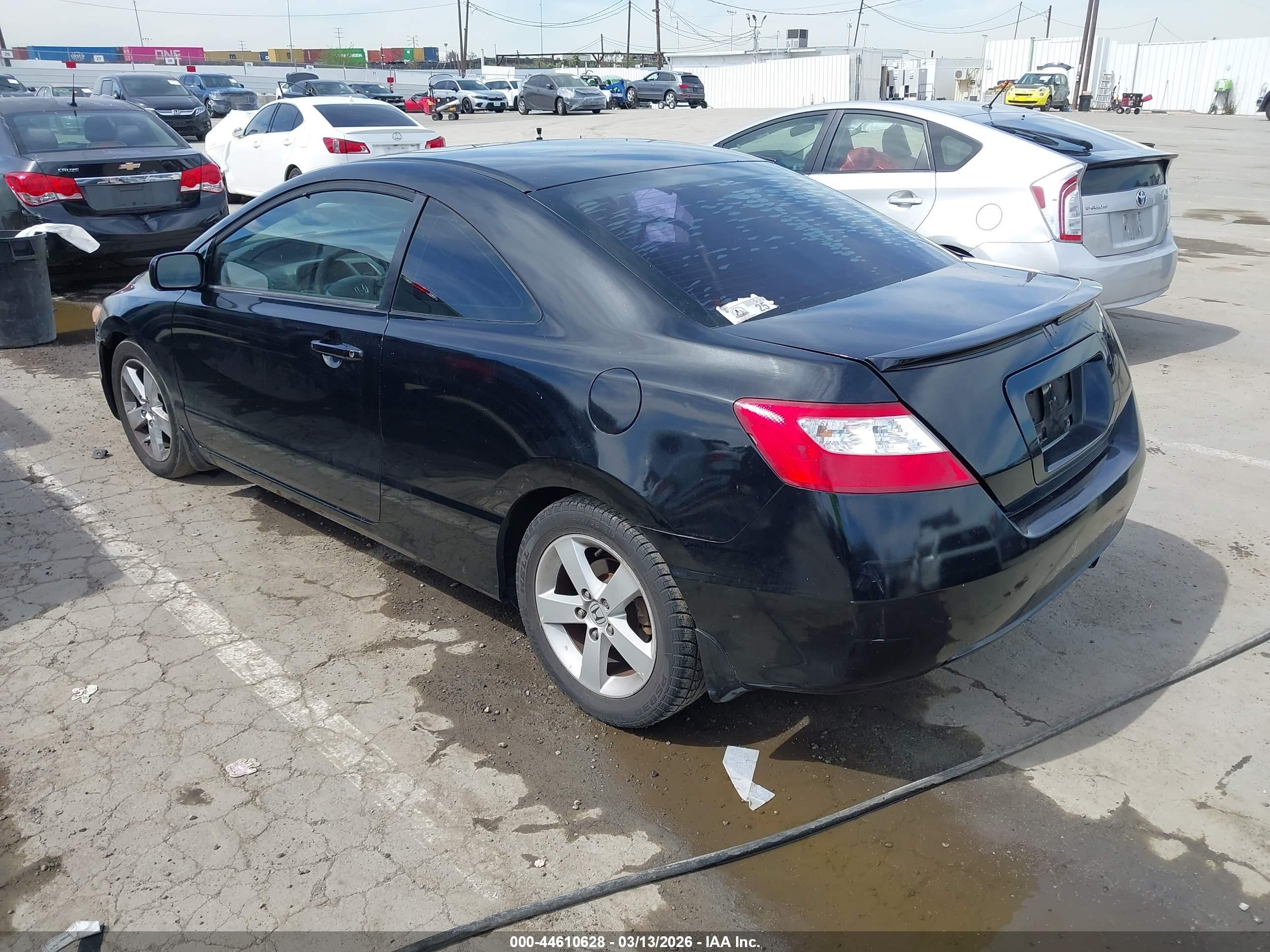 2007 Honda Civic Ex Black vin: 2HGFG12867H524985
