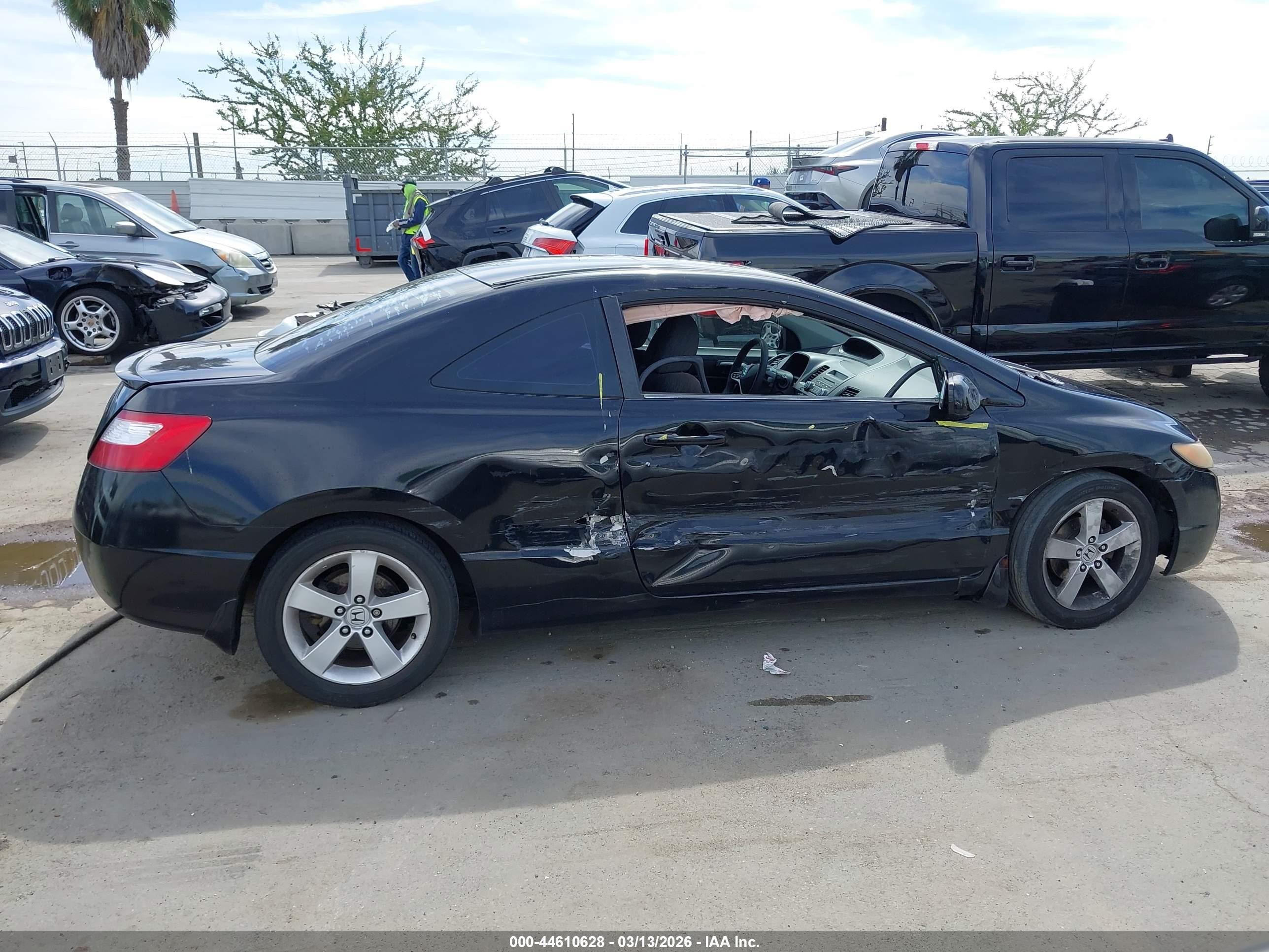 2007 Honda Civic Ex Black vin: 2HGFG12867H524985