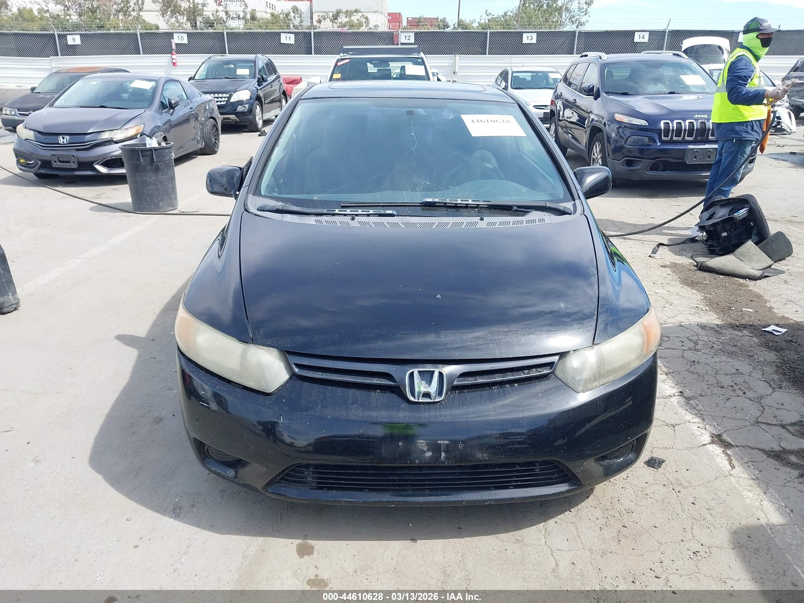 2007 Honda Civic Ex Black vin: 2HGFG12867H524985