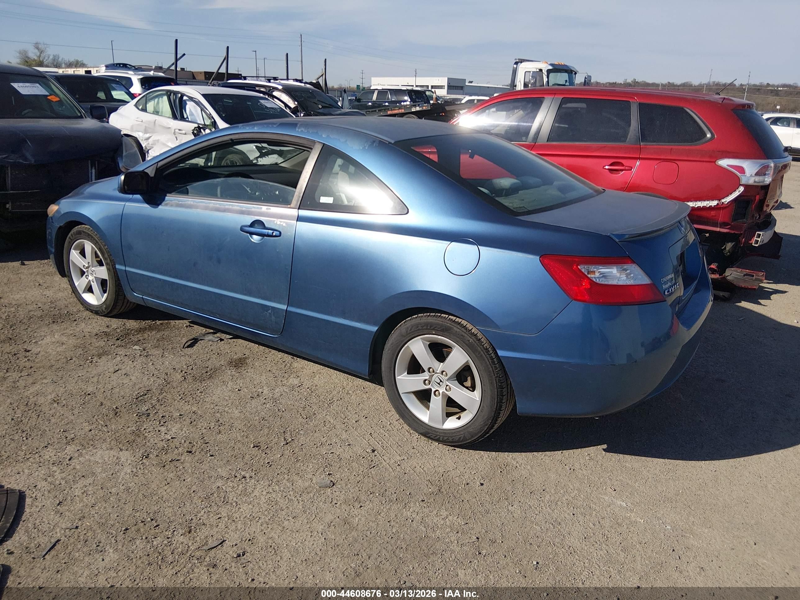 2007 Honda Civic Ex Blue vin: 2HGFG12867H553631