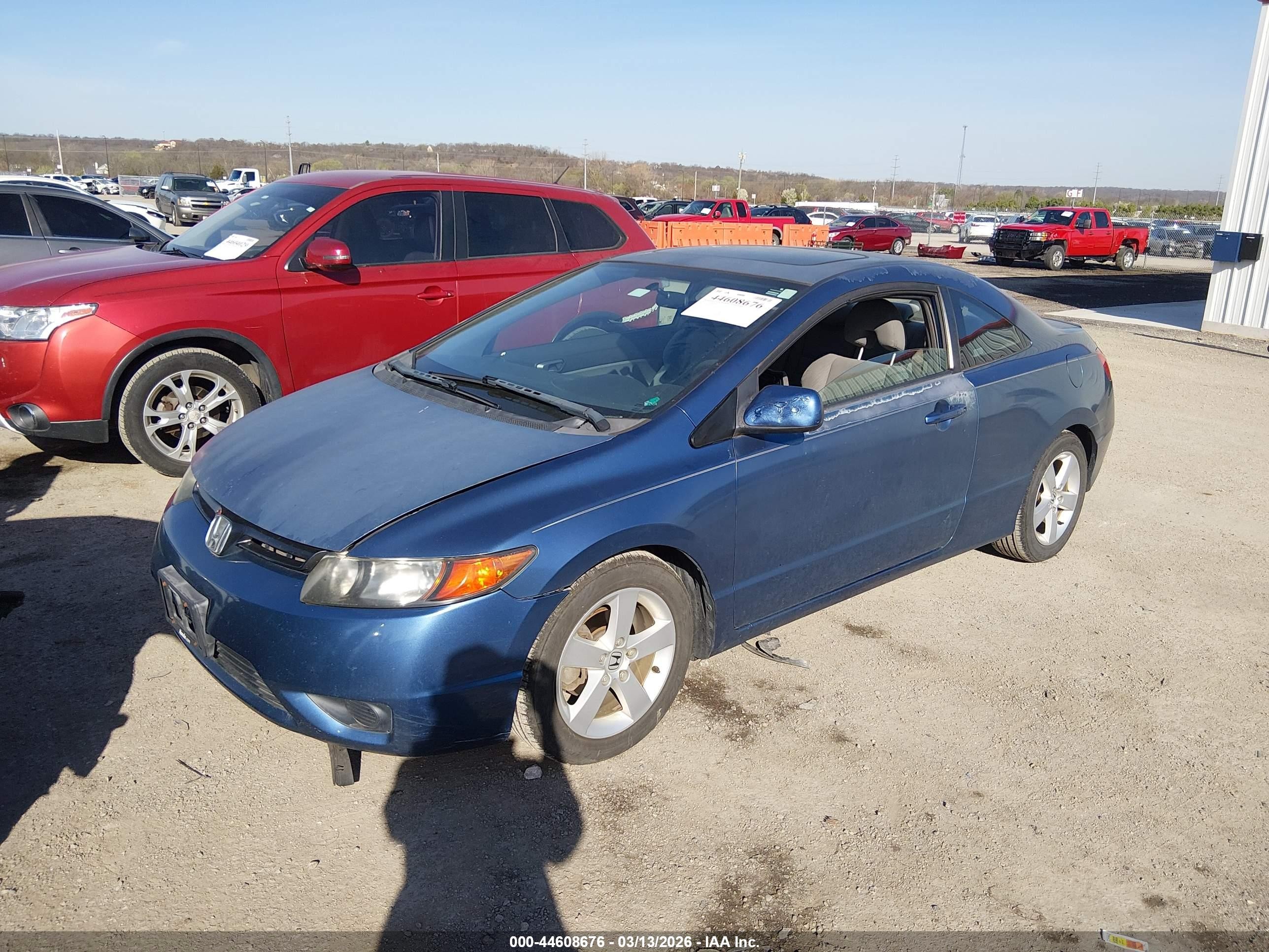 2007 Honda Civic Ex Blue vin: 2HGFG12867H553631
