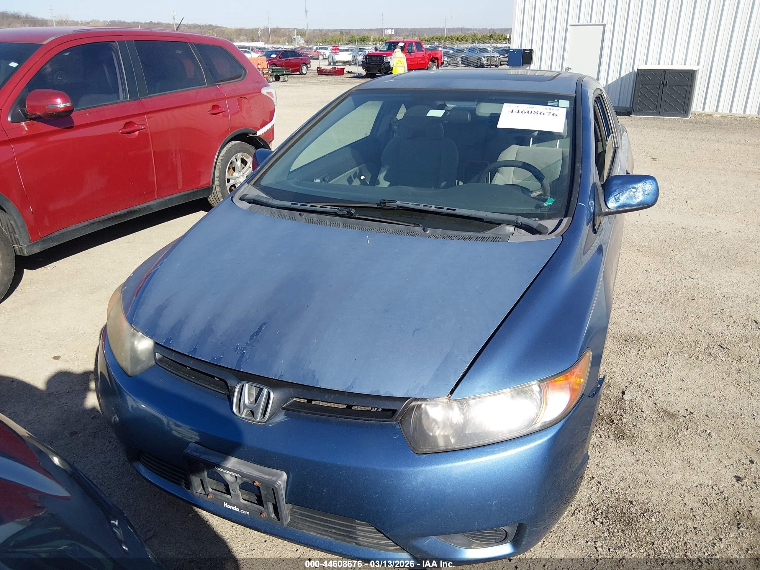 2007 Honda Civic Ex Blue vin: 2HGFG12867H553631