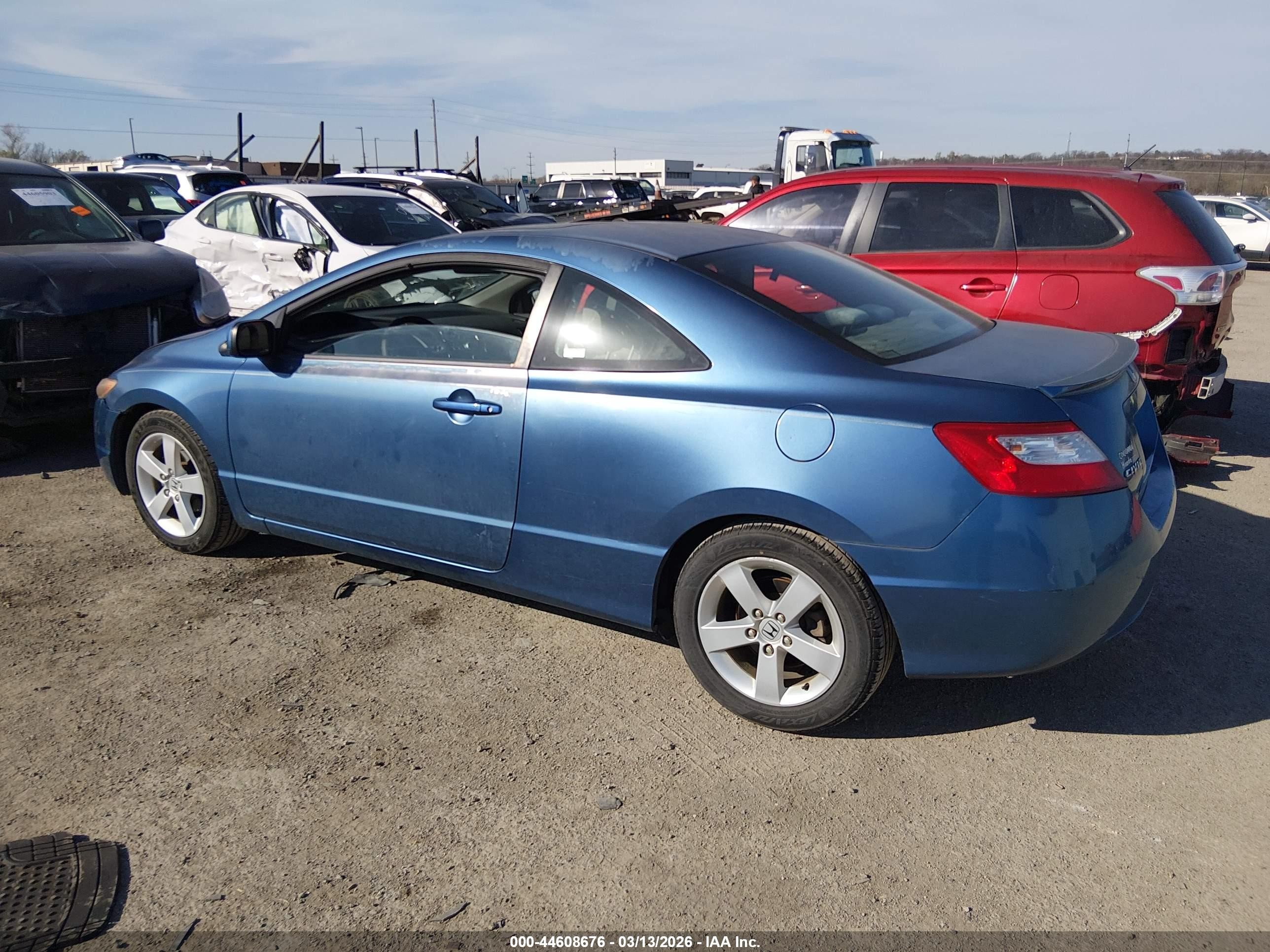 2007 Honda Civic Ex Blue vin: 2HGFG12867H553631
