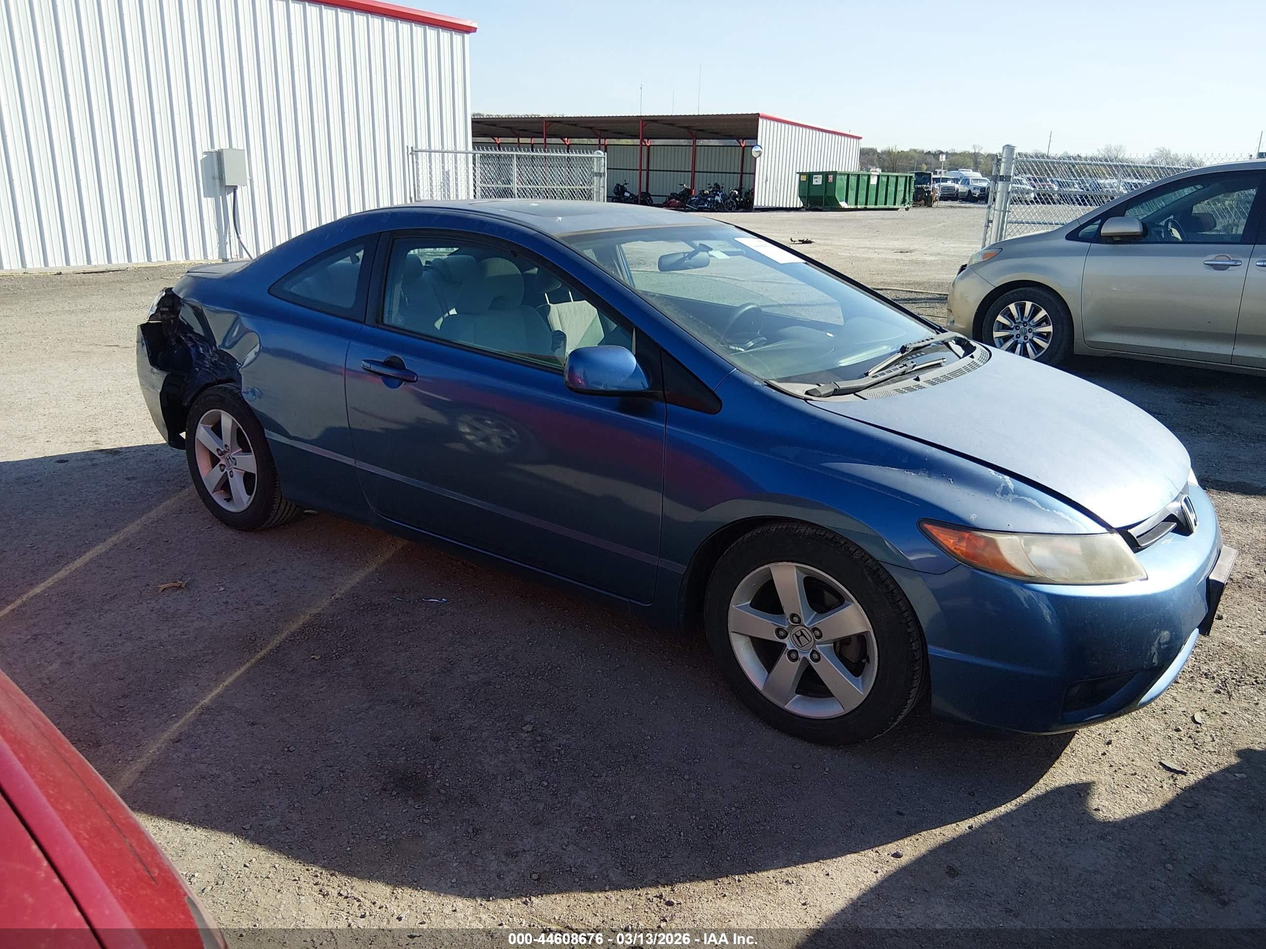 2007 Honda Civic Ex Blue vin: 2HGFG12867H553631